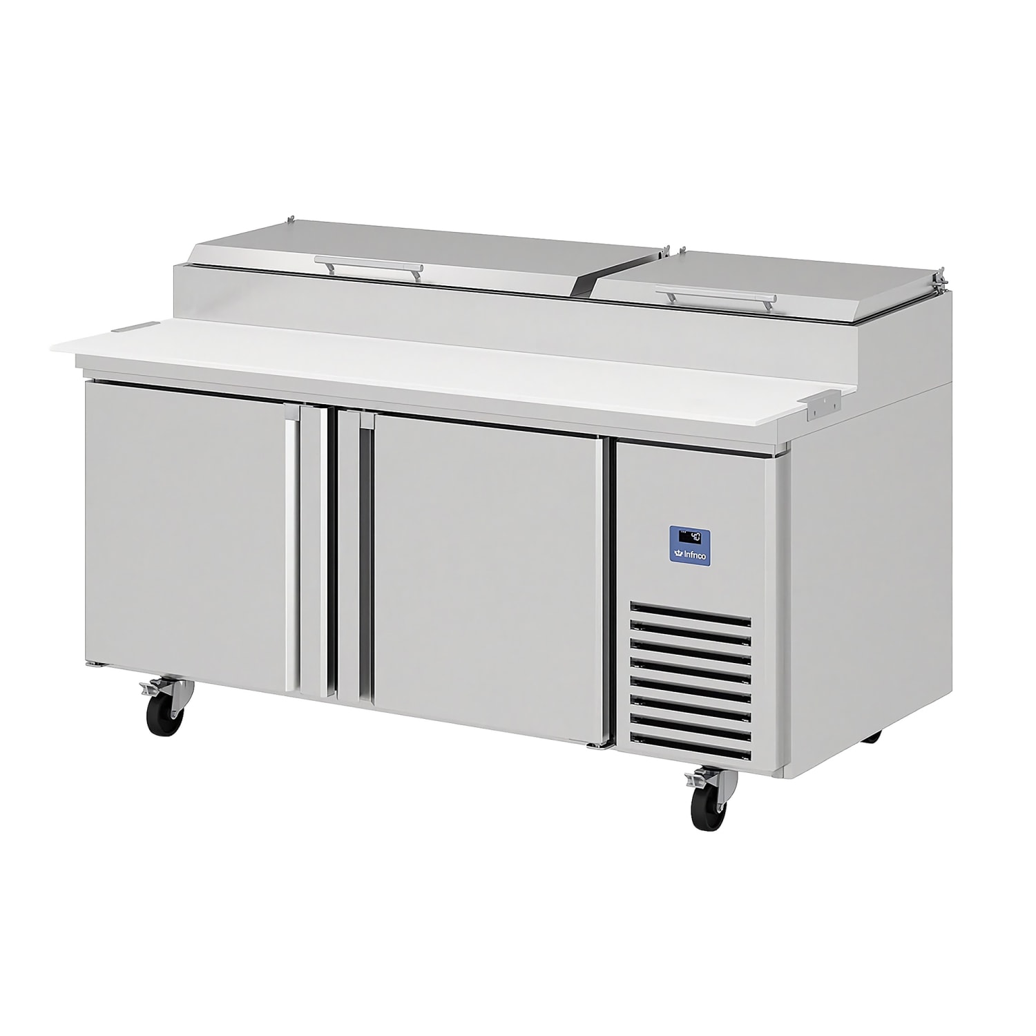 Infrico IRT-MR67EN 67 3/8 MR Series Pizza Prep Table w/ Refrigerated Base, 115v, Stainless Steel