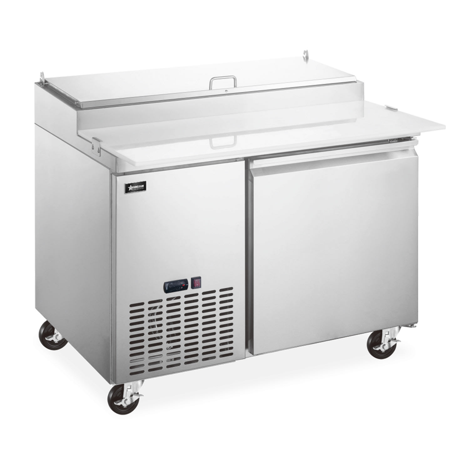 Omcan 50042 50 Pizza Prep Table w/ Refrigerated Base, 110v, Stainless Steel