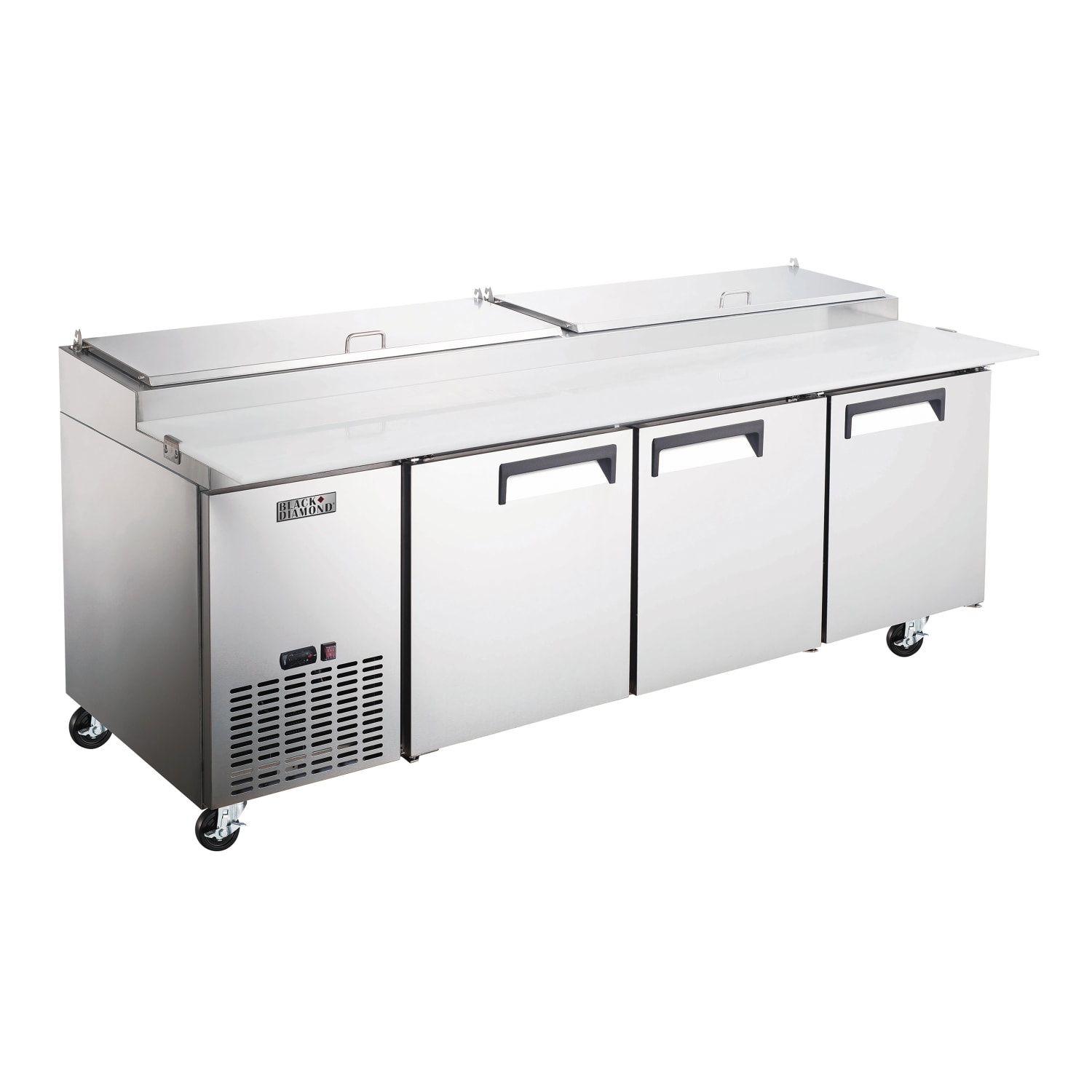 Black Diamond GRPZ-3D 92 Pizza Prep Table w/ Refrigerated Base, 115v, Stainless Steel