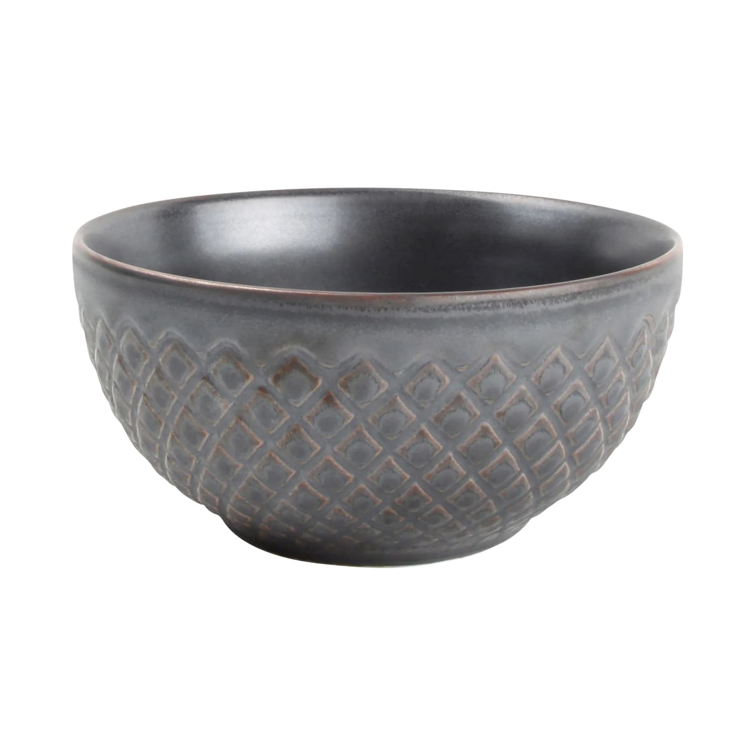 Mikasa Hospitality 5315368 10 oz Round F2D Brass Bowl - Porcelain, Diamond Silver, Gray