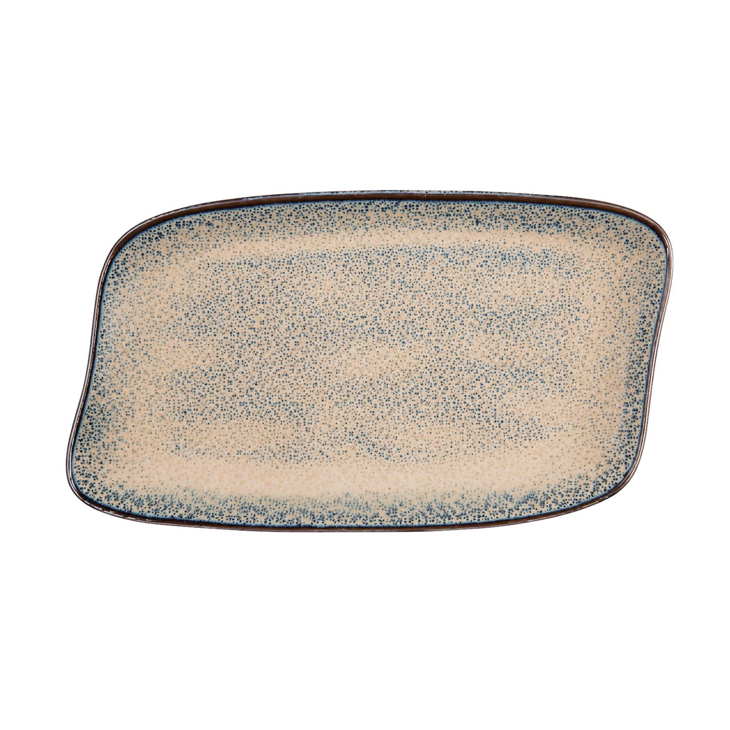 Mikasa Hospitality 5324982 10 1/4 x 5 7/8 Roots Charma Oval Platter - Stoneware, Blue, Case of 6