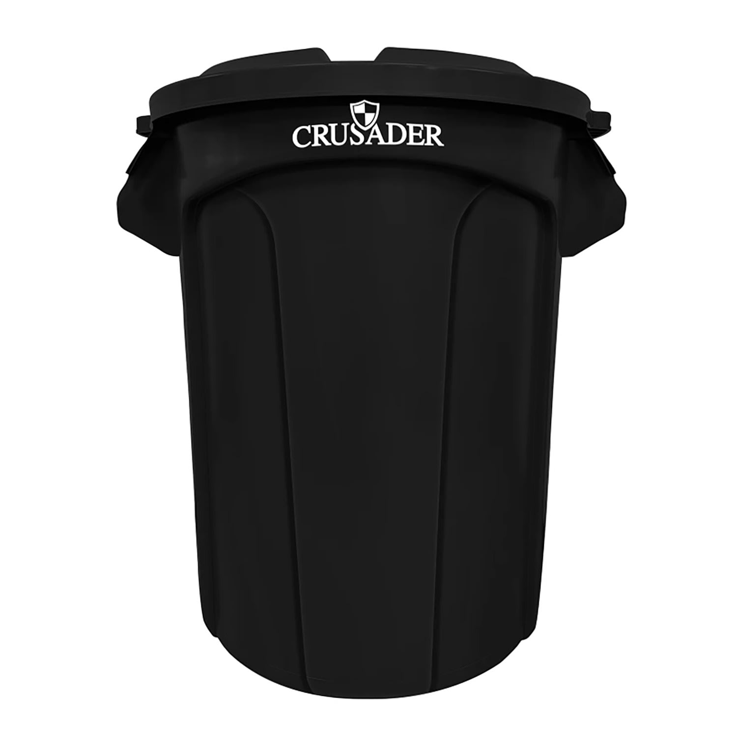 Quantum Food Service CTC-55BK 55 gallon CRUSADER Commercial Trash Can - Plastic, Round, Black