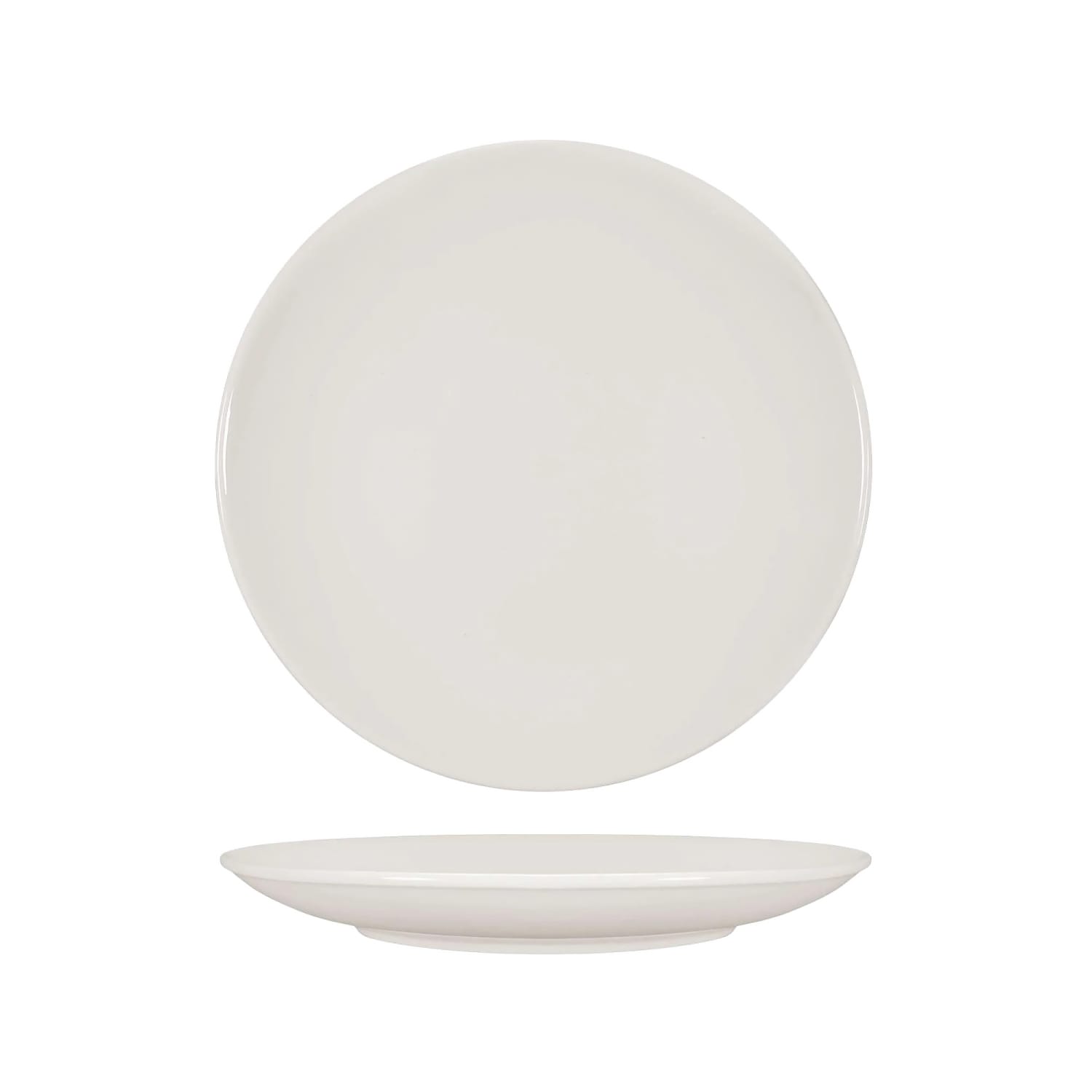 Tuxton ACU-006 9 5/8 Round AlumaTux Midtown Plate - China, Pearl White, 2 Dozen