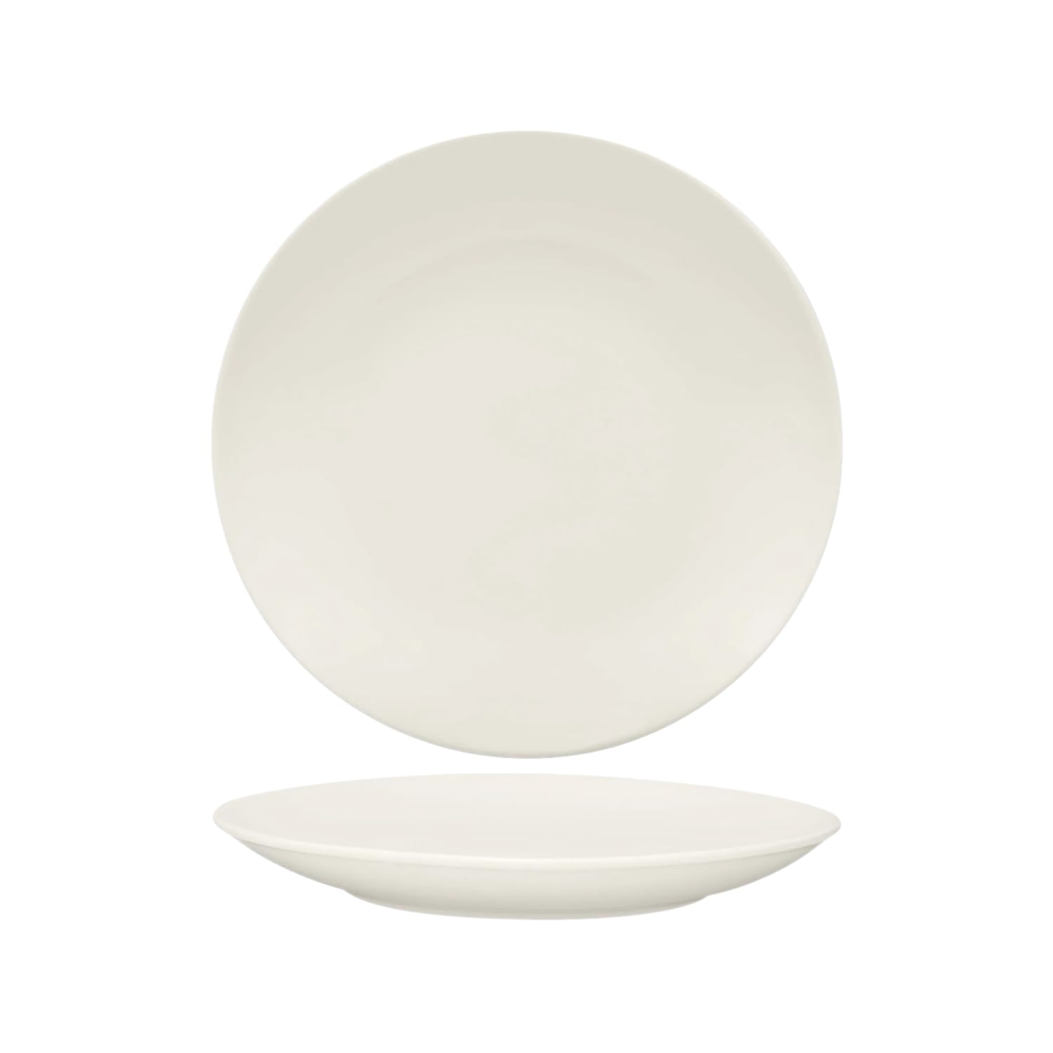 Tuxton ACU-200 9 Round TuxCare Healthcare TuxHEAT Plate - Ceramic, Pearl White, 1 Dozen