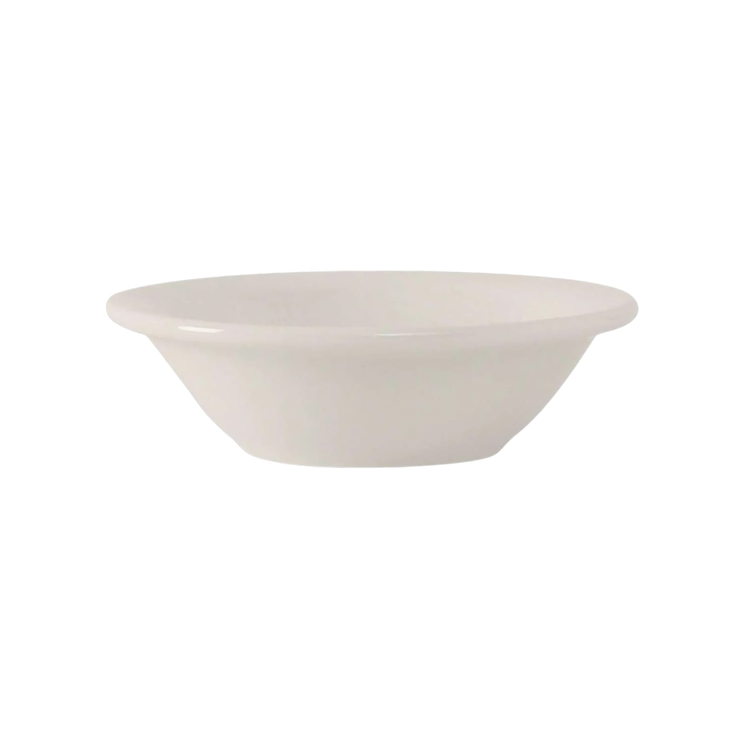 Tuxton AMU-067 3 1/2 oz Round AlumaTux Modena Fruit Dish - China, Pearl White, 3 Dozen