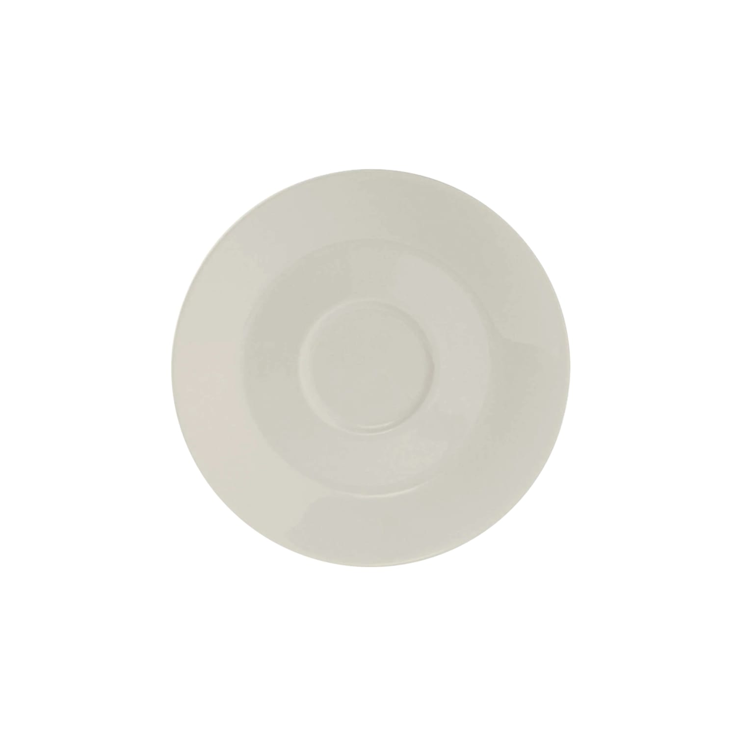 Tuxton AMU-082 4 5/8 Round AlumaTux Modena Espresso Saucer - China, Pearl White, 3 Dozen