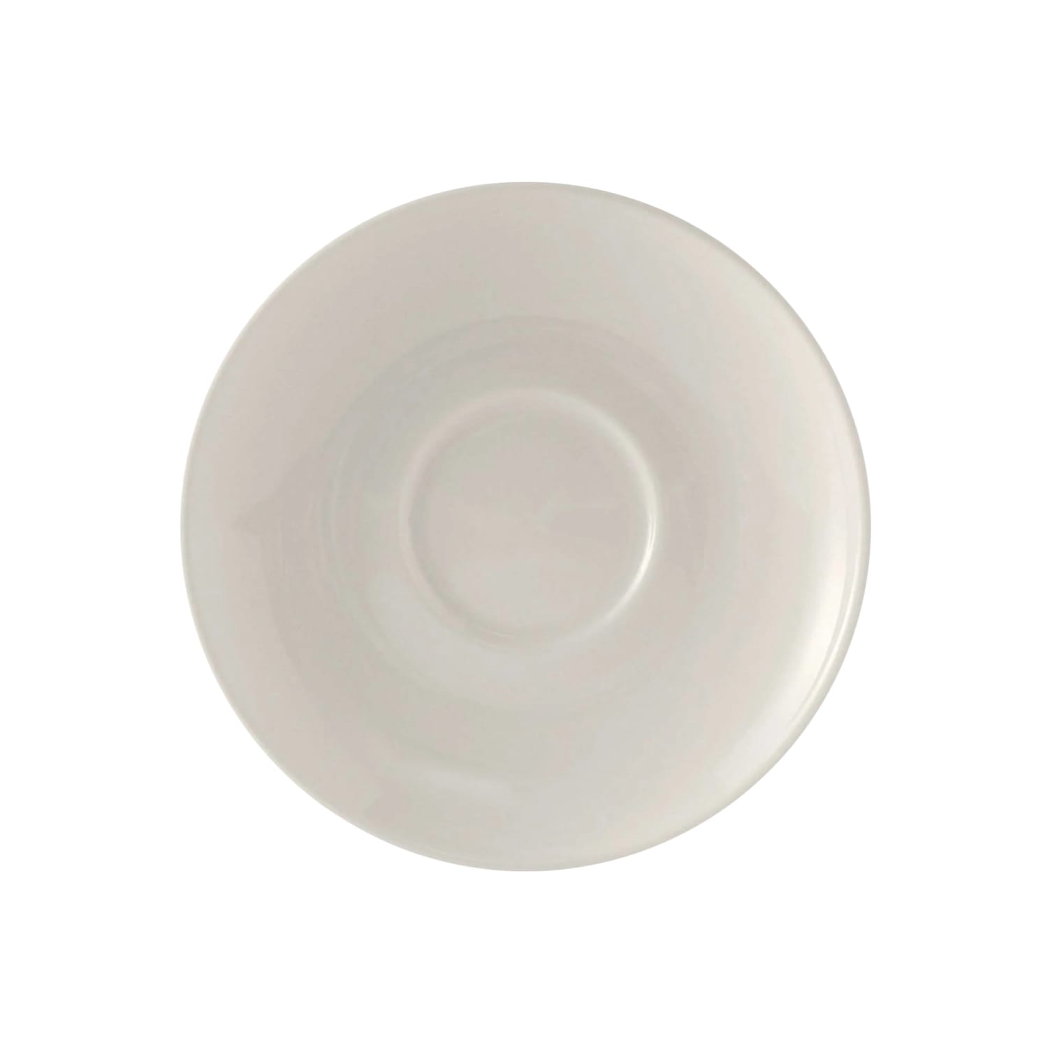 Tuxton AMU-088 6 1/2 Round AlumaTux Modena Saucer - China, Pearl White, 2 Dozen