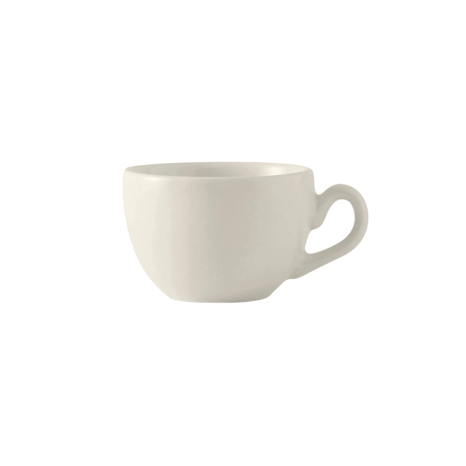 Tuxton AMU-085 3 oz AlumaTux Modena Round Espresso Cup - China, Pearl White, 3 Dozen