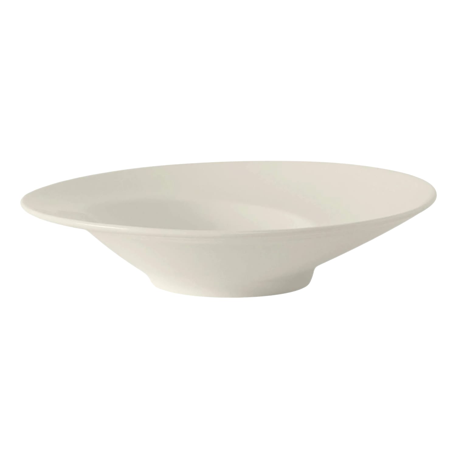 Tuxton AMU-410 14 oz Round AlumaTux Spiral Salad Bowl - China, Pearl White, 1 Dozen