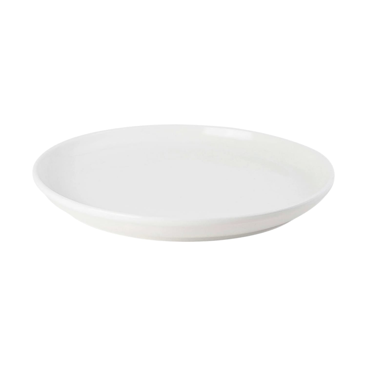 Tuxton AMU-653 13 1/8 Round AlumaTux Pizza/Serving Platter - China, Pearl White