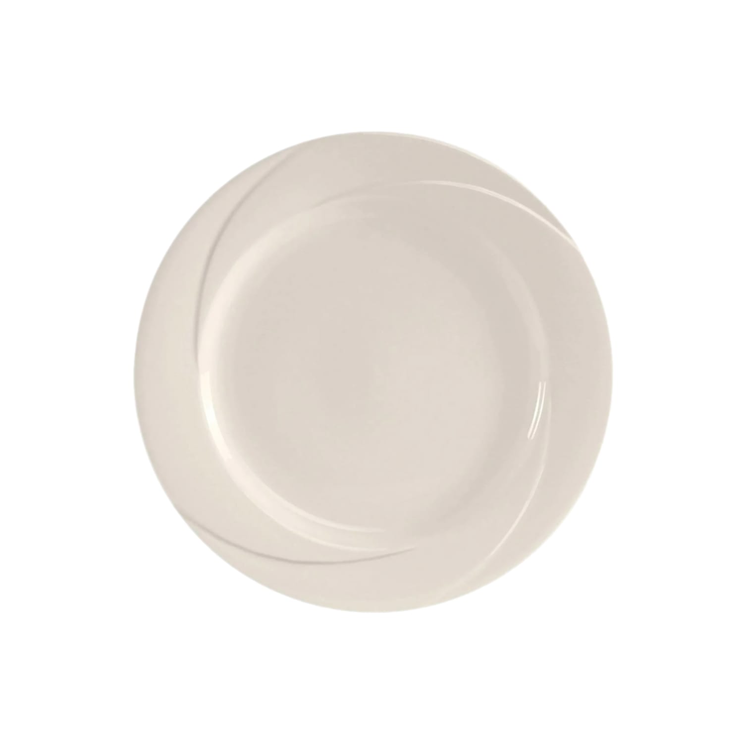 Tuxton ASU-002 6 1/4 Round AlumaTux San Marino - Plate - Ceramic, Pearl White, 3 Dozen