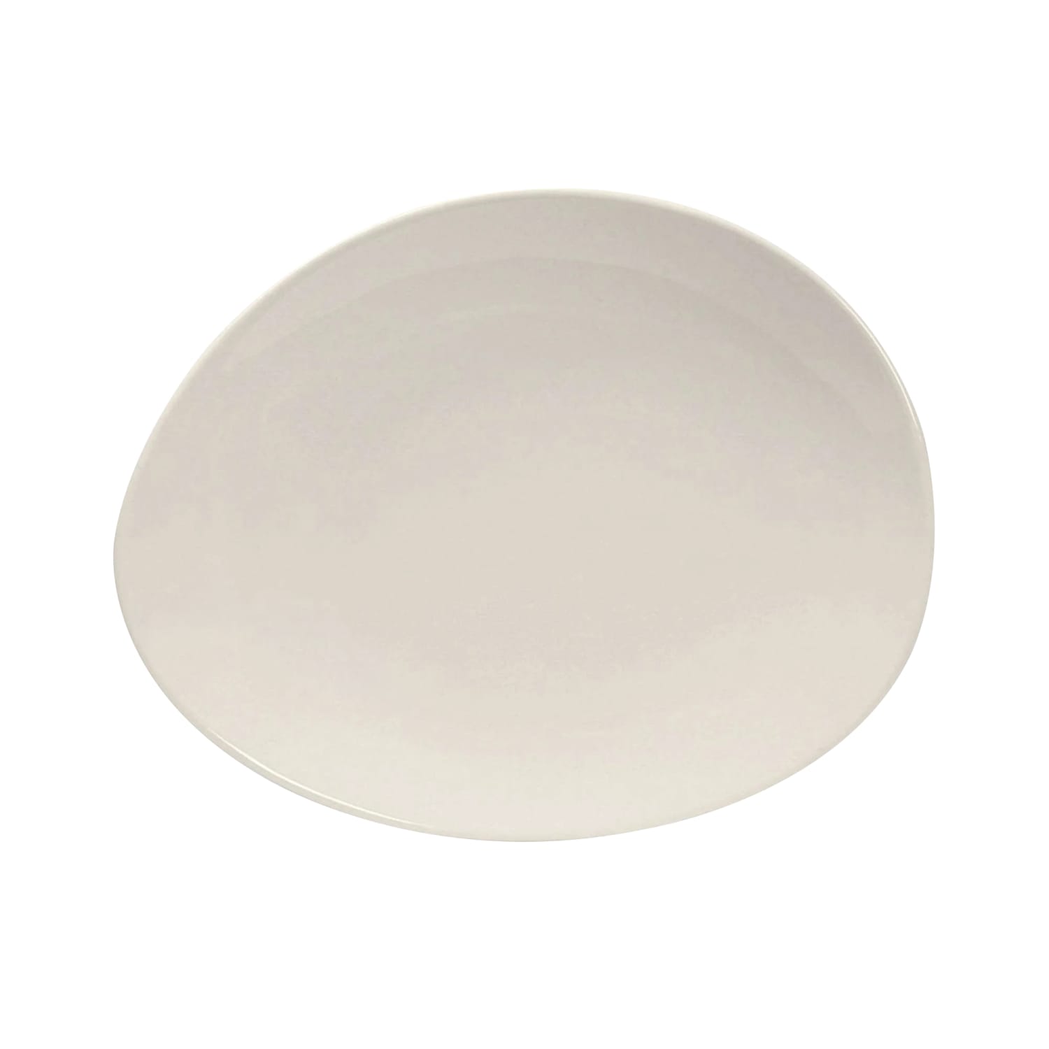 Tuxton AMU-650 6 7/8 Round AlumaTux Ellipse Plate - China, Pearl White, 2 Dozen