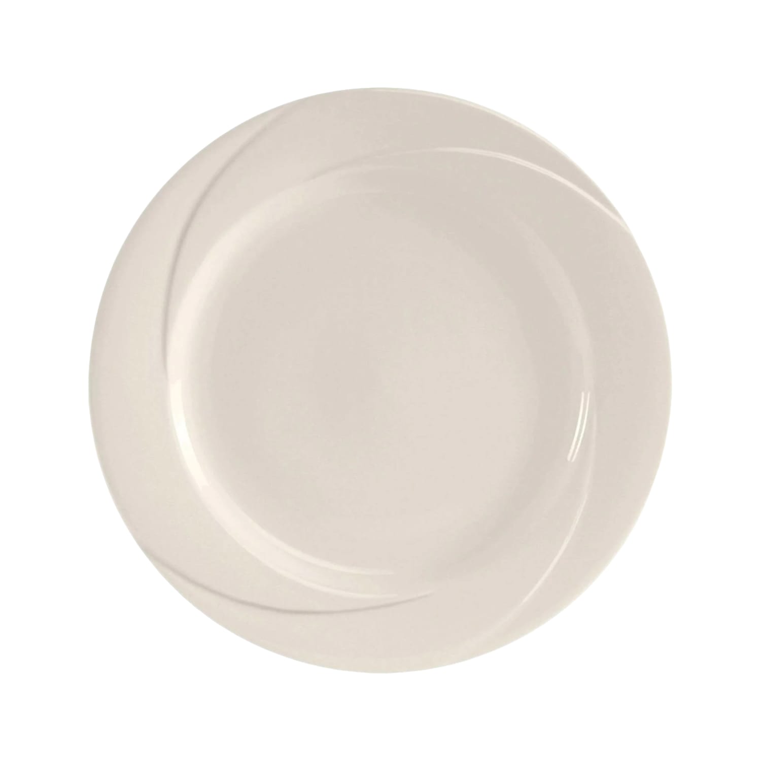 Tuxton ASU-004 8 1/8 Round AlumaTux San Marino Plate - China, Pearl White, 2 Dozen