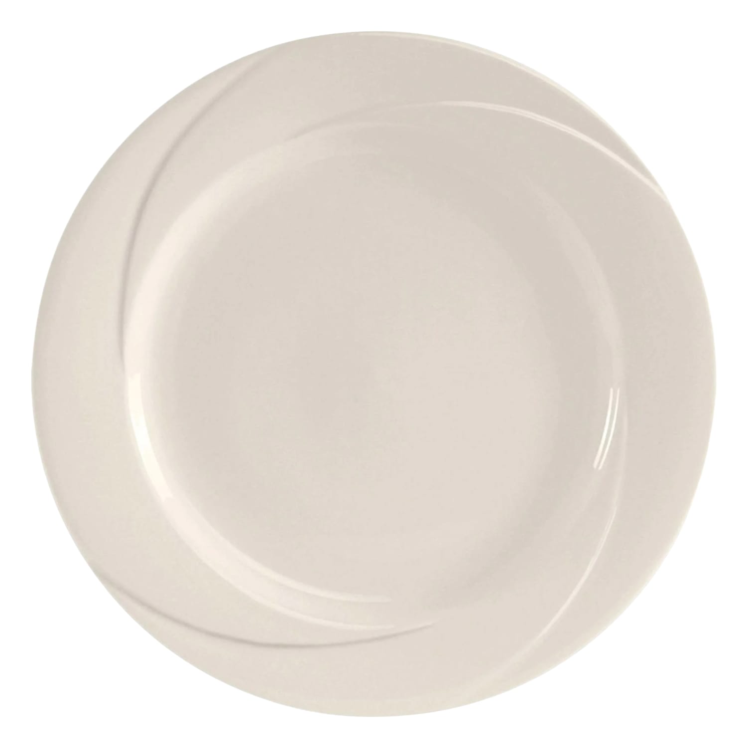 Tuxton ASU-007 10 5/8 Round AlumaTux San Marino Plate - China, Pearl White, 1 Dozen