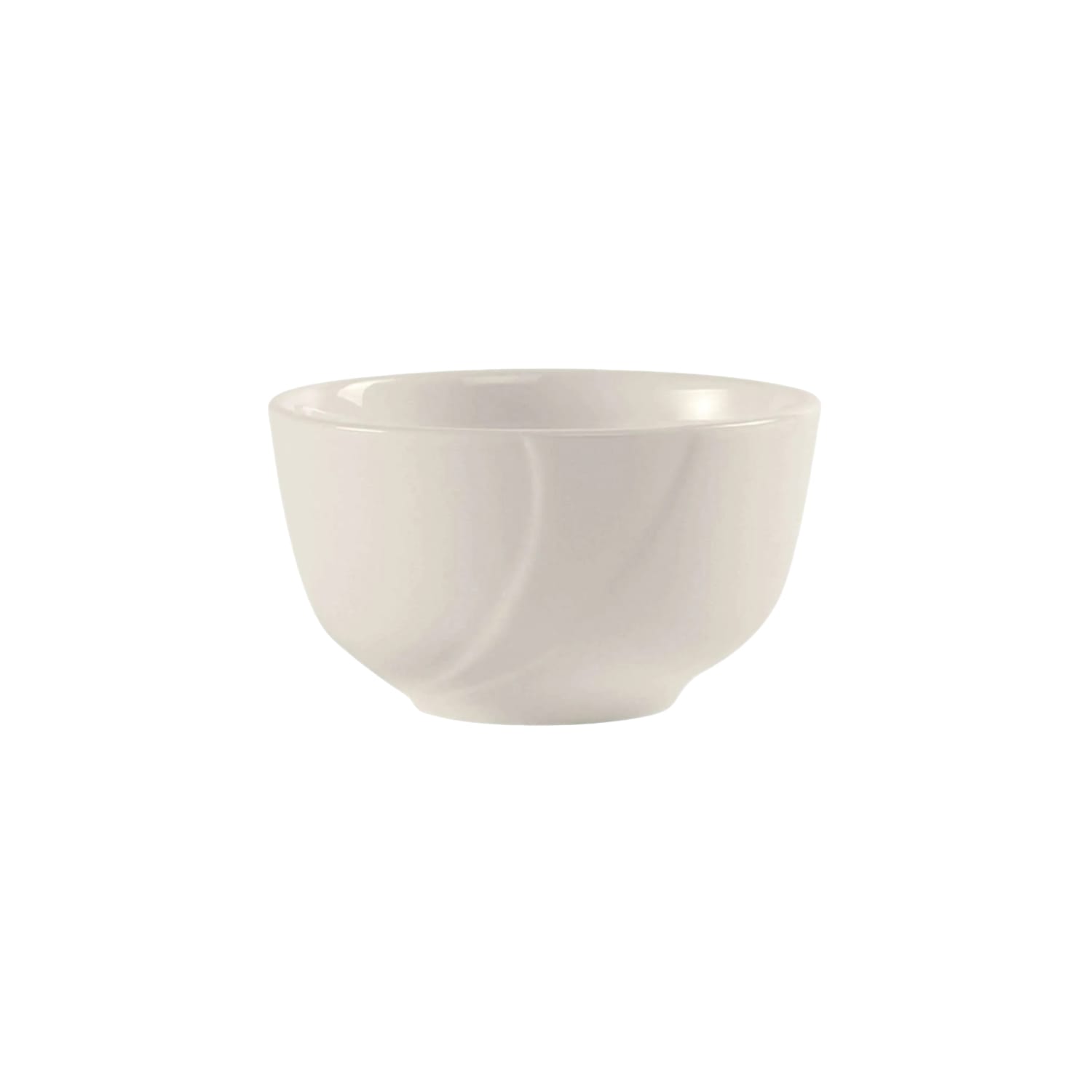 Tuxton ASU-040 8 oz Round AlumaTux San Marino Bouillon Cup - China, Pearl White, 3 Dozen