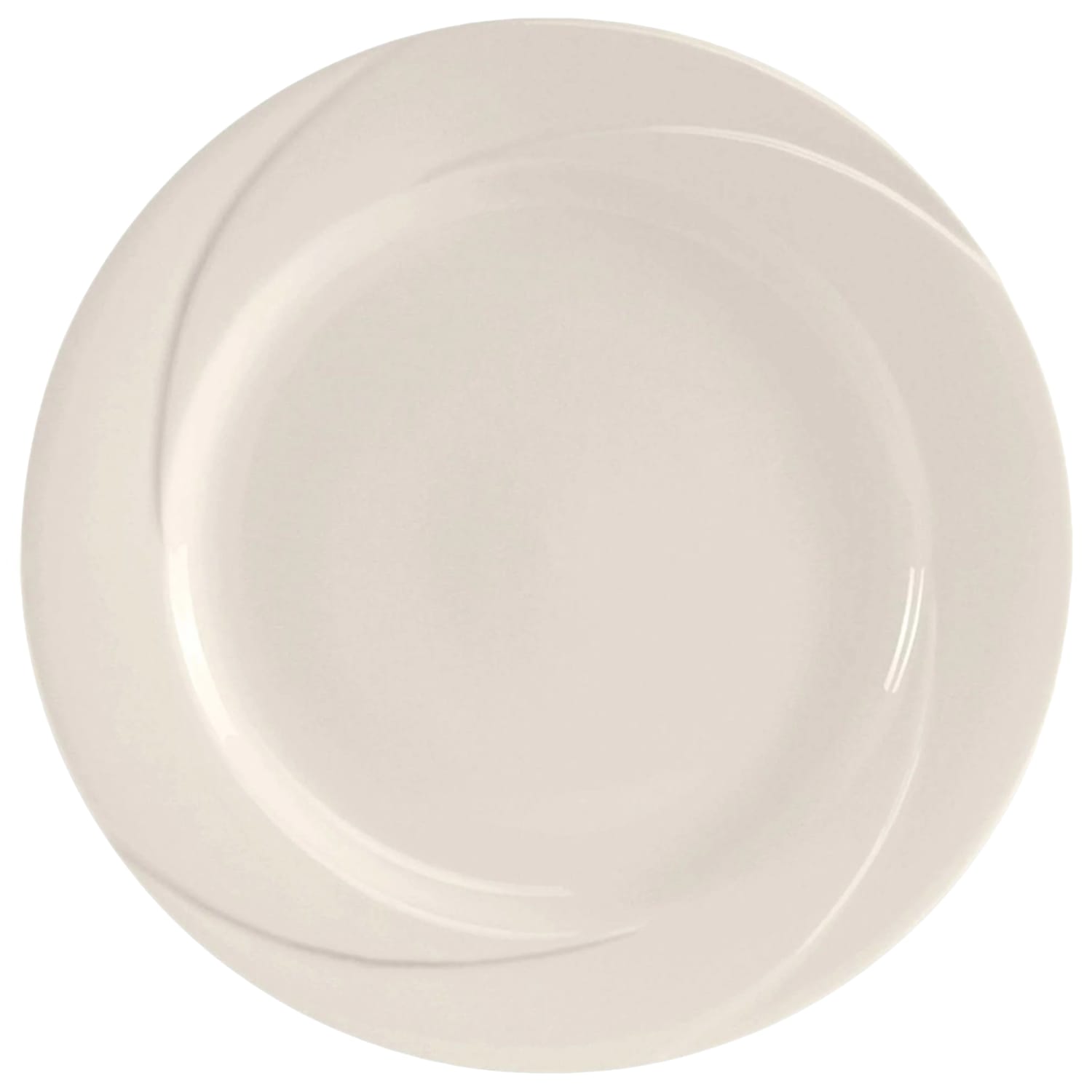 Tuxton ASU-009 12 1/2 Round AlumaTux San Marino Platter - China, Pearl White