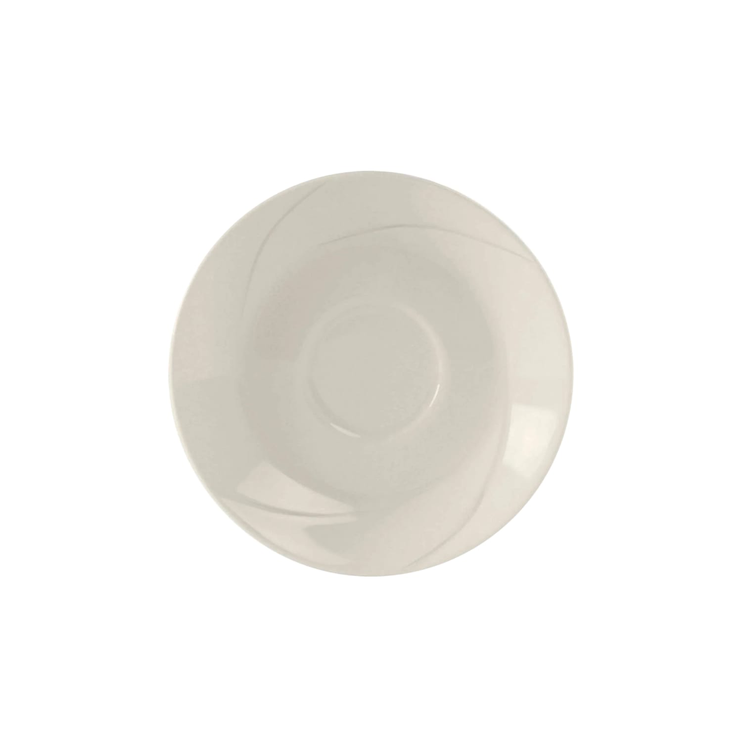 Tuxton ASU-082 4 5/8 Round AlumaTux San Marino Espresso Saucer - China, Pearl White, 3 Dozen