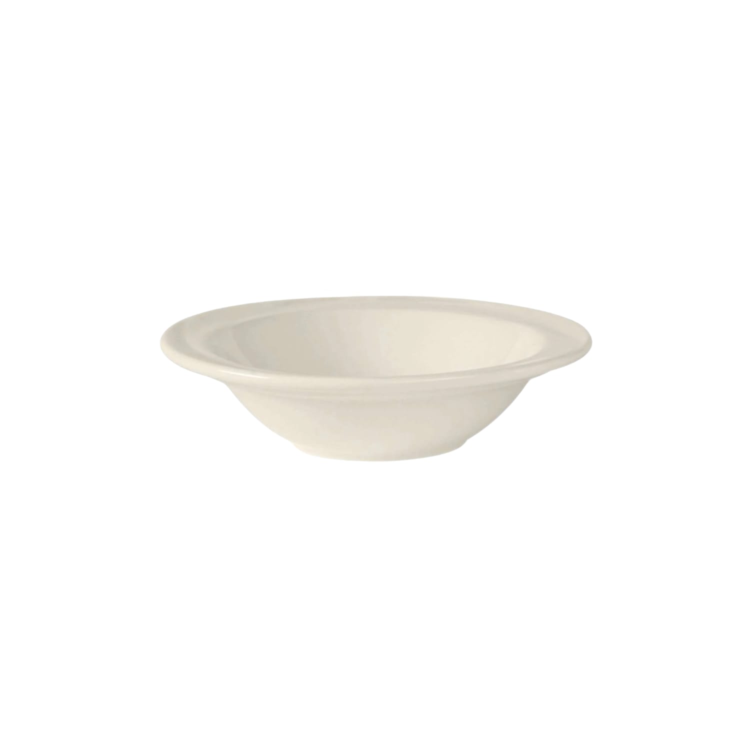Tuxton ASU-060 4 1/2 oz Round AlumaTux San Marino Fruit Dish - China, Pearl White, 3 Dozen