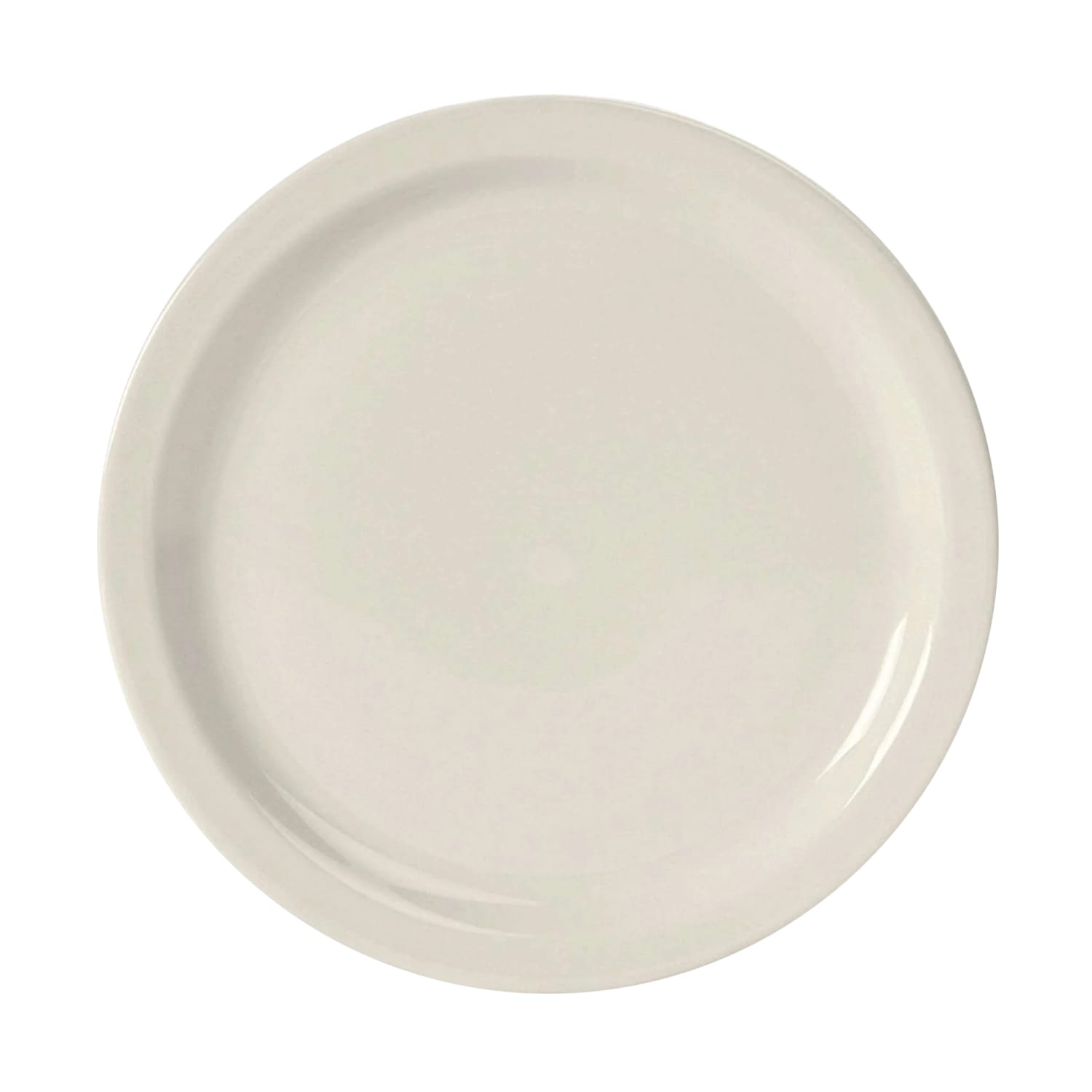 Tuxton ATU-005 9 Round AlumaTux Plate - China, Pearl White, 2 Dozen
