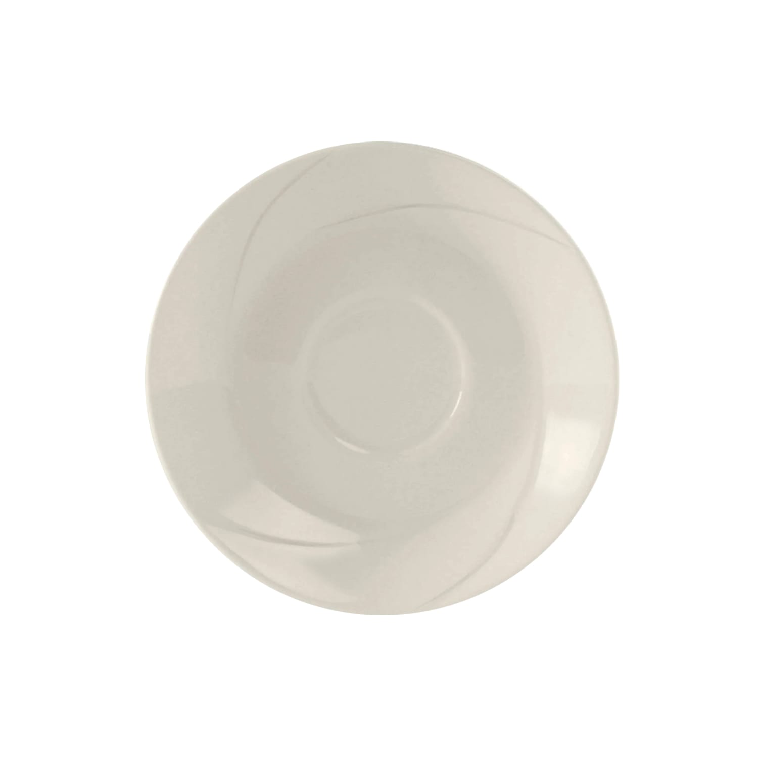 Tuxton ASU-084 6 Round AlumaTux San Marino Saucer - China, Pearl White, 3 Dozen