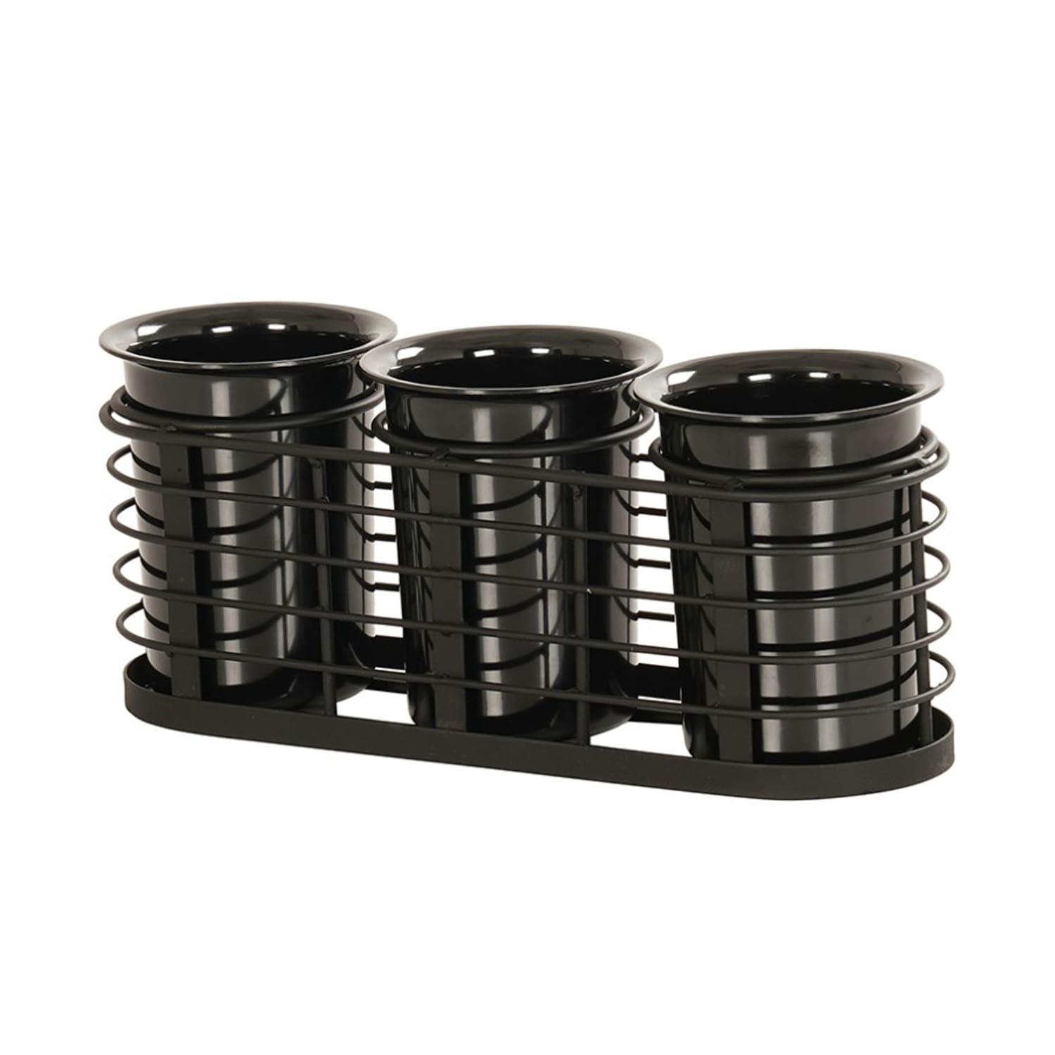 Cal-Mil 23751-3-13 3 Tier Cylinder Display - 16 x 9 1/4 x 6, Wire, Black