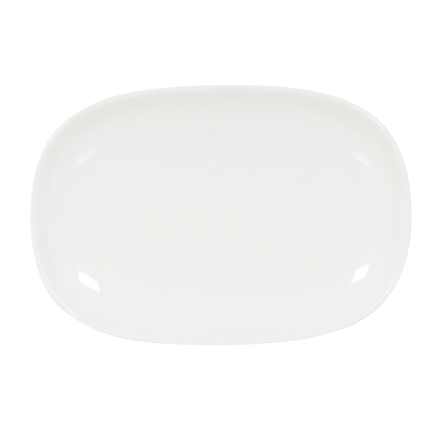 Cal-Mil 24305-1511-15 15 1/4 x 10 3/4 Oval Emery Platter - Melamine, White