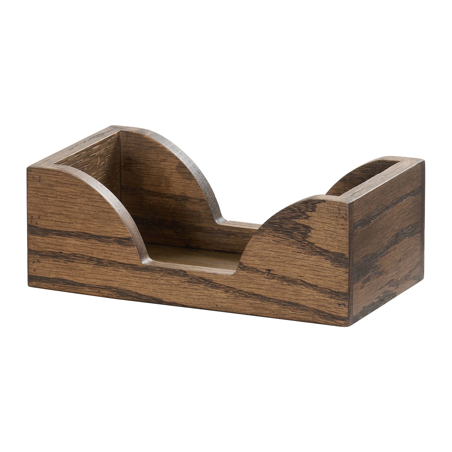 Cal-Mil 27018-136 Rectangular Napkin Holder for 4 x 8 Napkins - Wood, Chocolate Brown