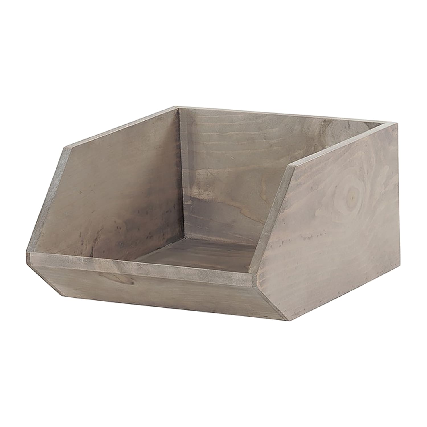 Cal-Mil 23762-14-110 Angled Display Box Base - 12 x 14 1/4 x 7, Wood, Gray