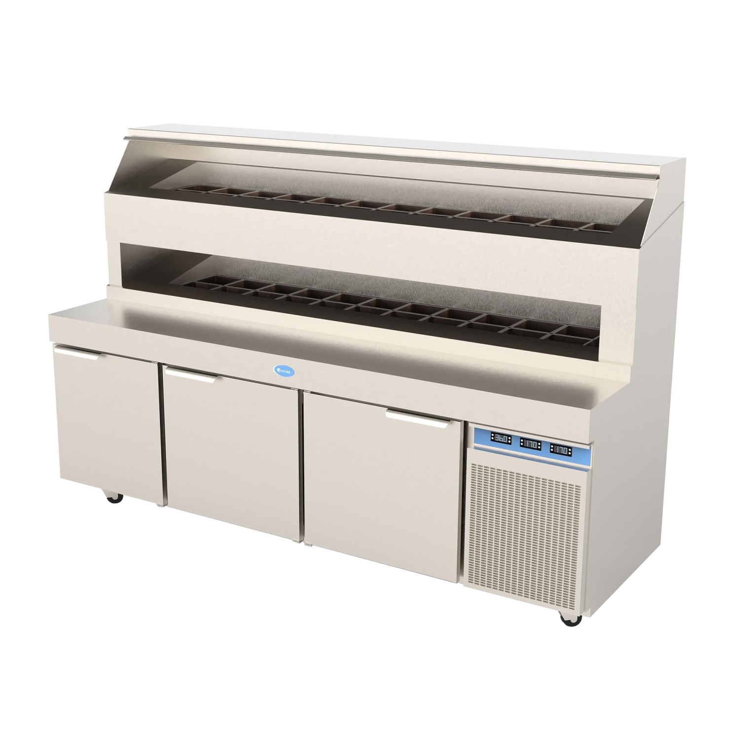 Randell 8396D-290 96 Pizza Prep Table w/ Refrigerated Base, 115v, Stainless Steel