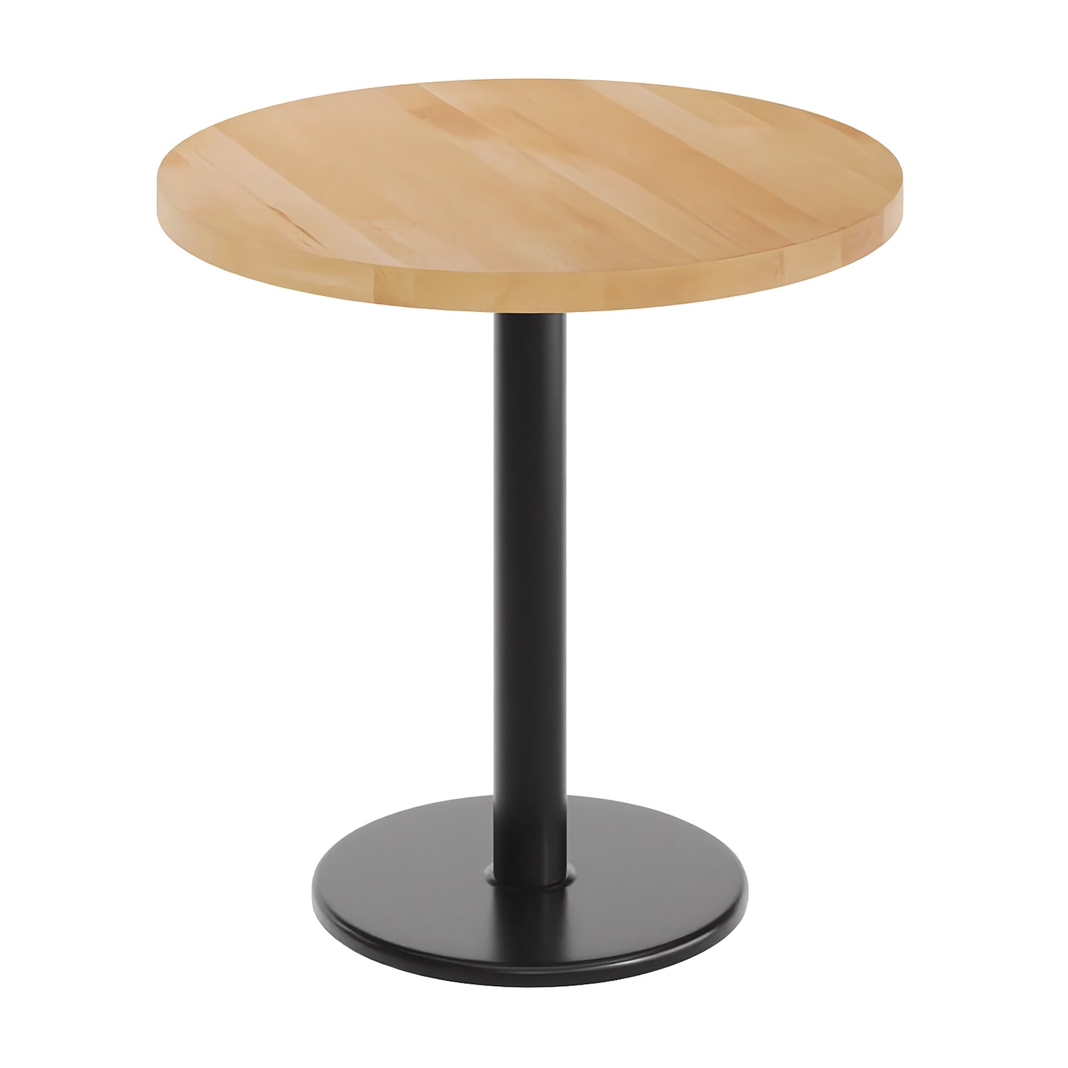 Flash Furniture GSF-RD30-NAT-TR18-GG 30 Round Dining Height Table - Natural Wood Top, Black Cast Iron Base