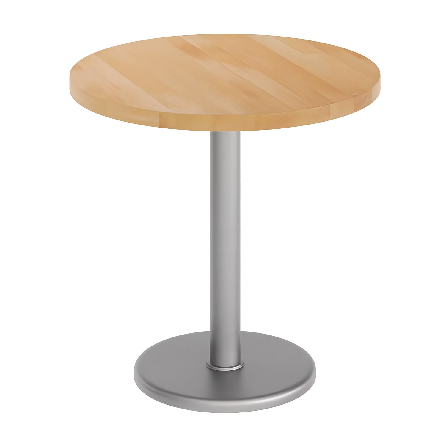 Flash Furniture GSF-RD30-NAT-TR18S-GG 30 Round Dining Height Table - Natural Wood Top, Silver Cast Iron Base