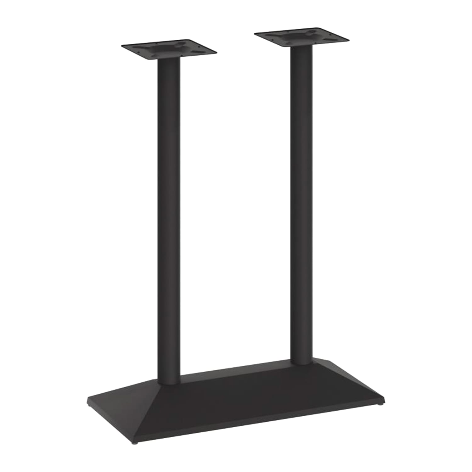 Flash Furniture XU-DG-TB002-OUT-BLK-GG 30 1/2H Dining Height Table Base for 30 x 48 Table Tops - Cast Iron, Black