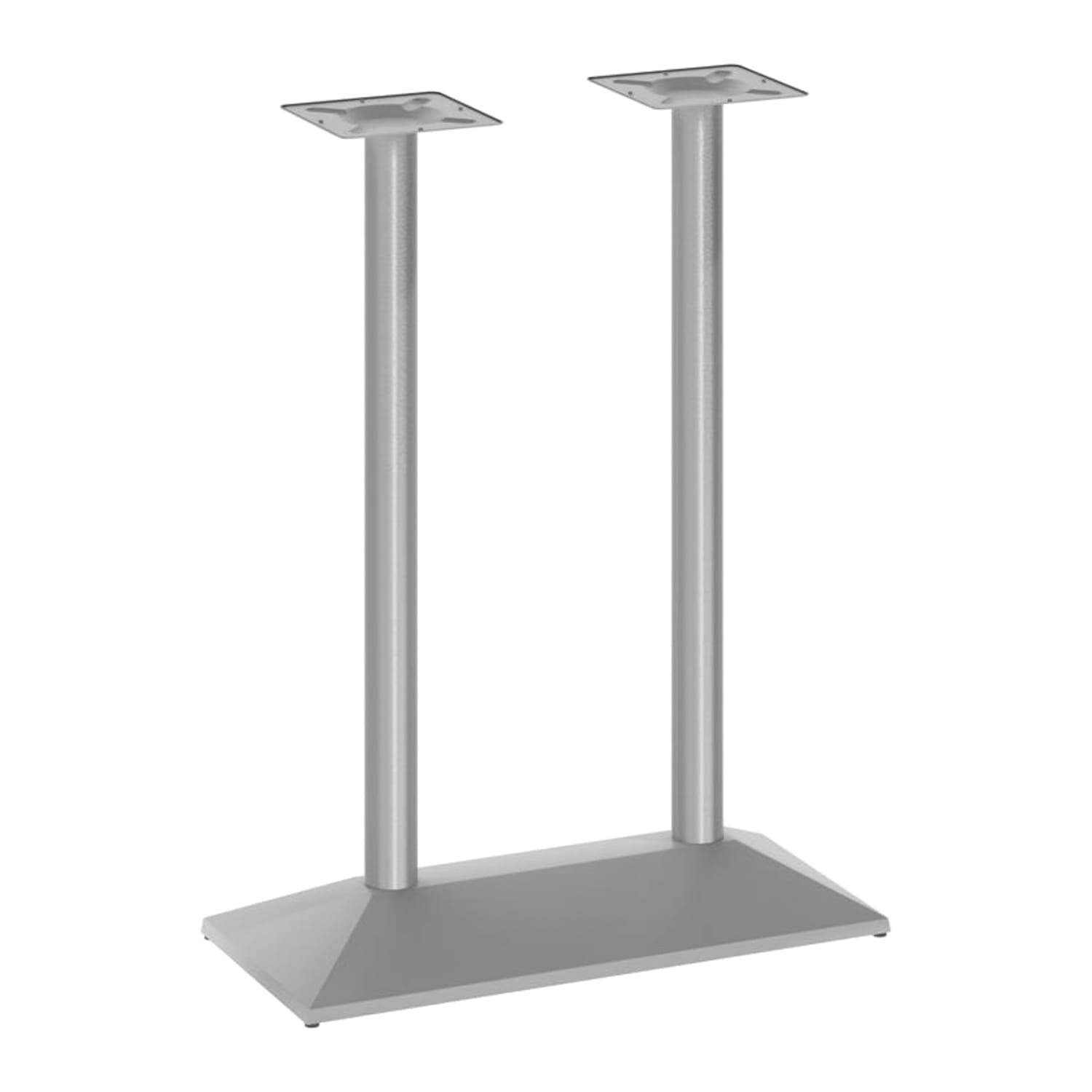 Flash Furniture XU-DG-TB002-OUT-SLV-GG 30 1/2H Dining Height Table Base for 30 x 48 Table Tops - Cast Iron, Silver