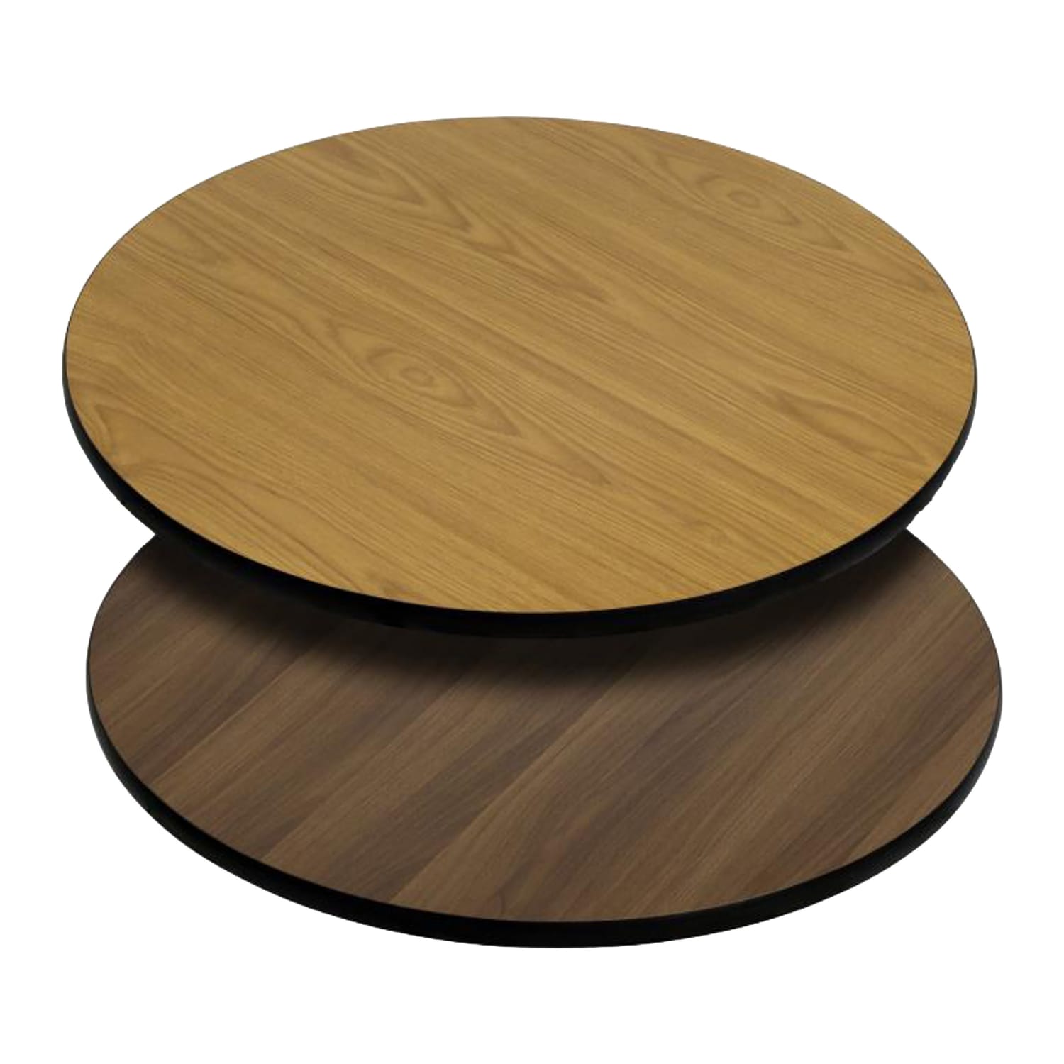 Flash Furniture XU-RD-30-WNT-GG 30 Round Reversible Laminate Table Top, Natural/Walnut, Multi-Colored, 1.13 in