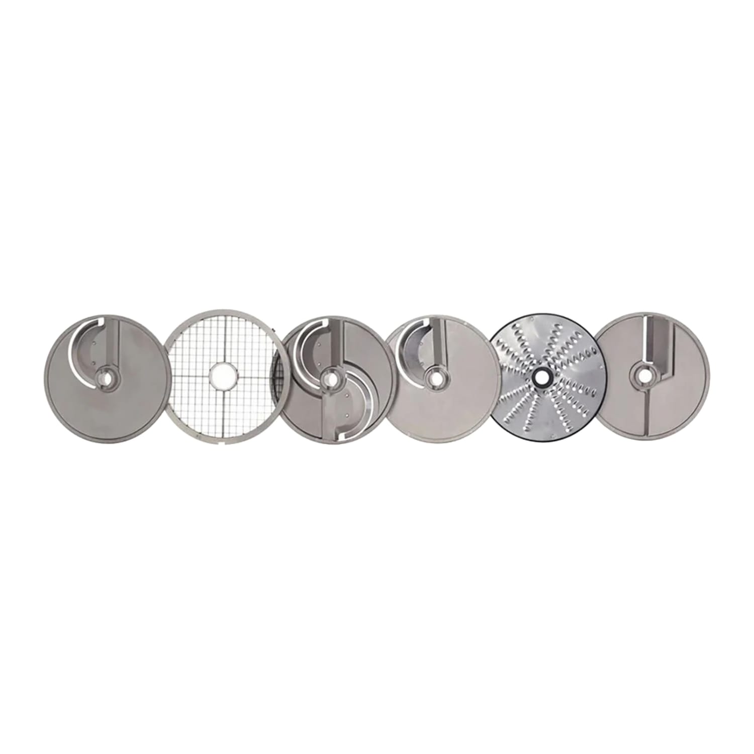 Hobart PLTSS-6PACK 6 Plate Pack w/ 2 Wall Racks For FP100 Commercial Food Processor, Stainless Steel