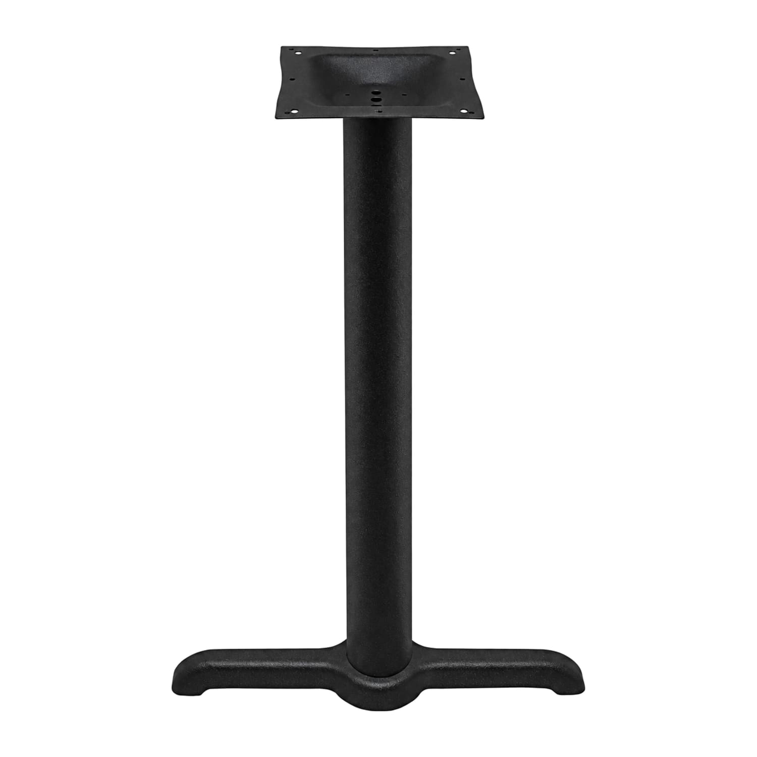 Oak Street B522-ADA 28 3/4 Dining Height Table Base - 3 Column, 5 x 22 T Base Spread, Black