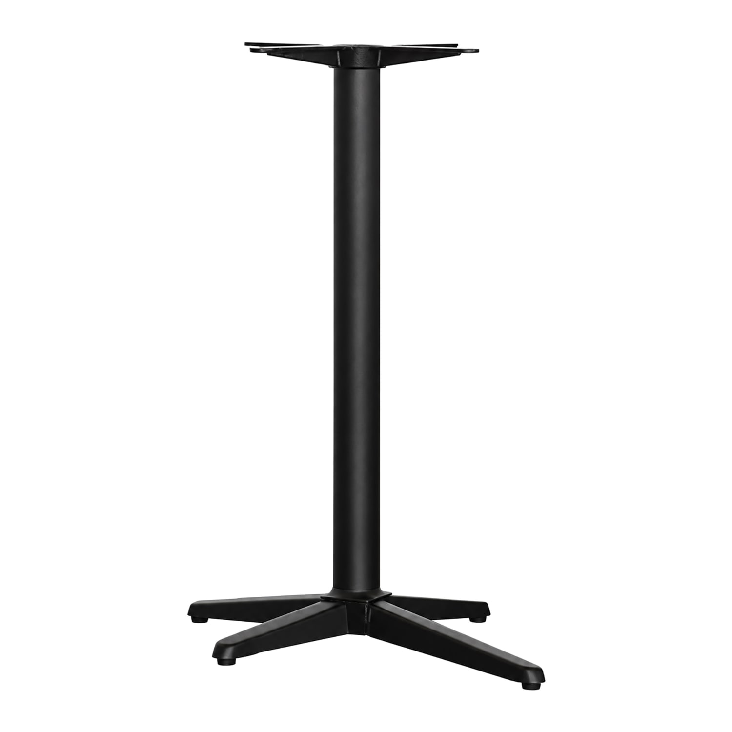 Oak Street B2230NR-BAR 40 7/10H Bar Height Table Base for 24 x 36 Table Tops - Steel, Black