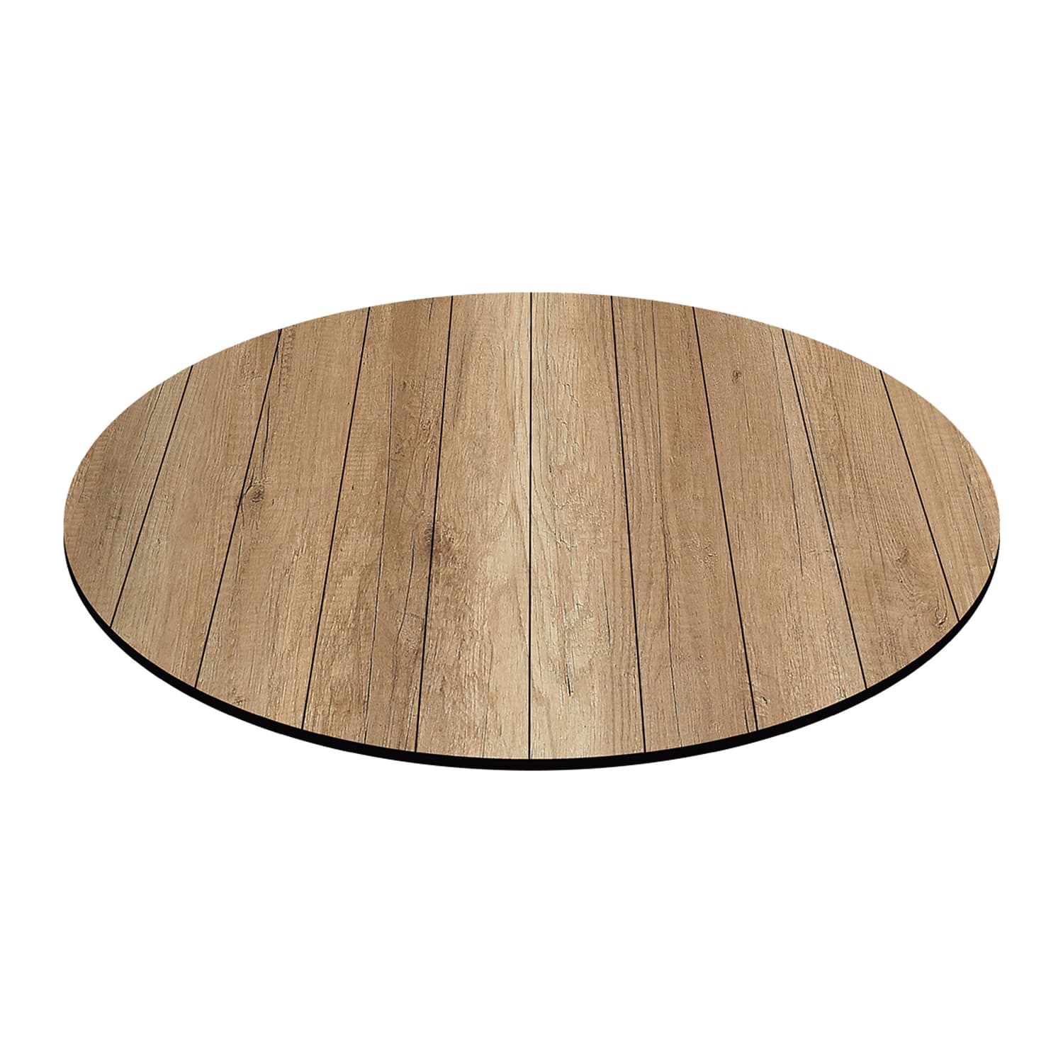 Oak Street CC30R-VO 30 Round Laminate Table Top w/ Umbrella Hole, Vintage Oak, Brown, 0.47 in