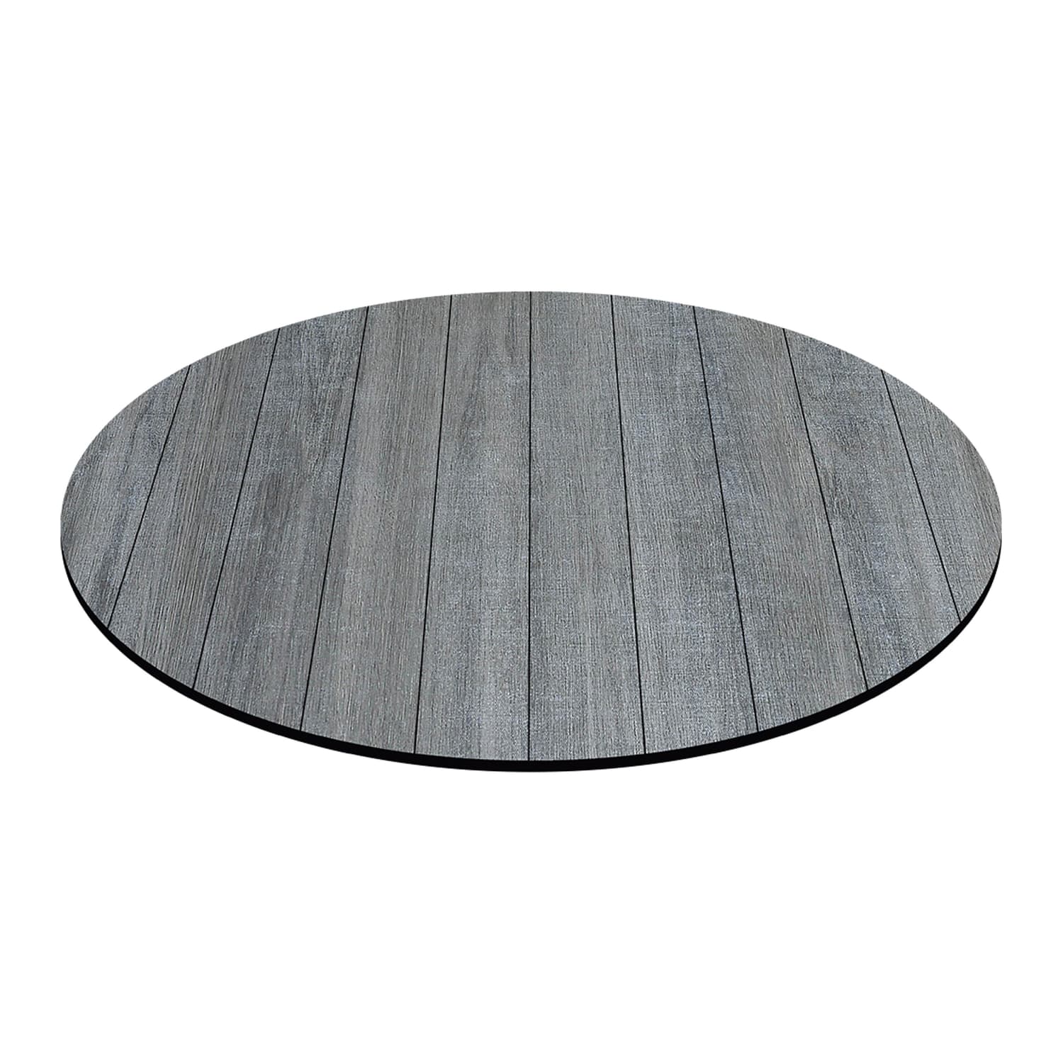 Oak Street CC30R-WP-NO HOLE 30 Round Laminate Table Top, Weathered Pewter, Gray, 0.47 in