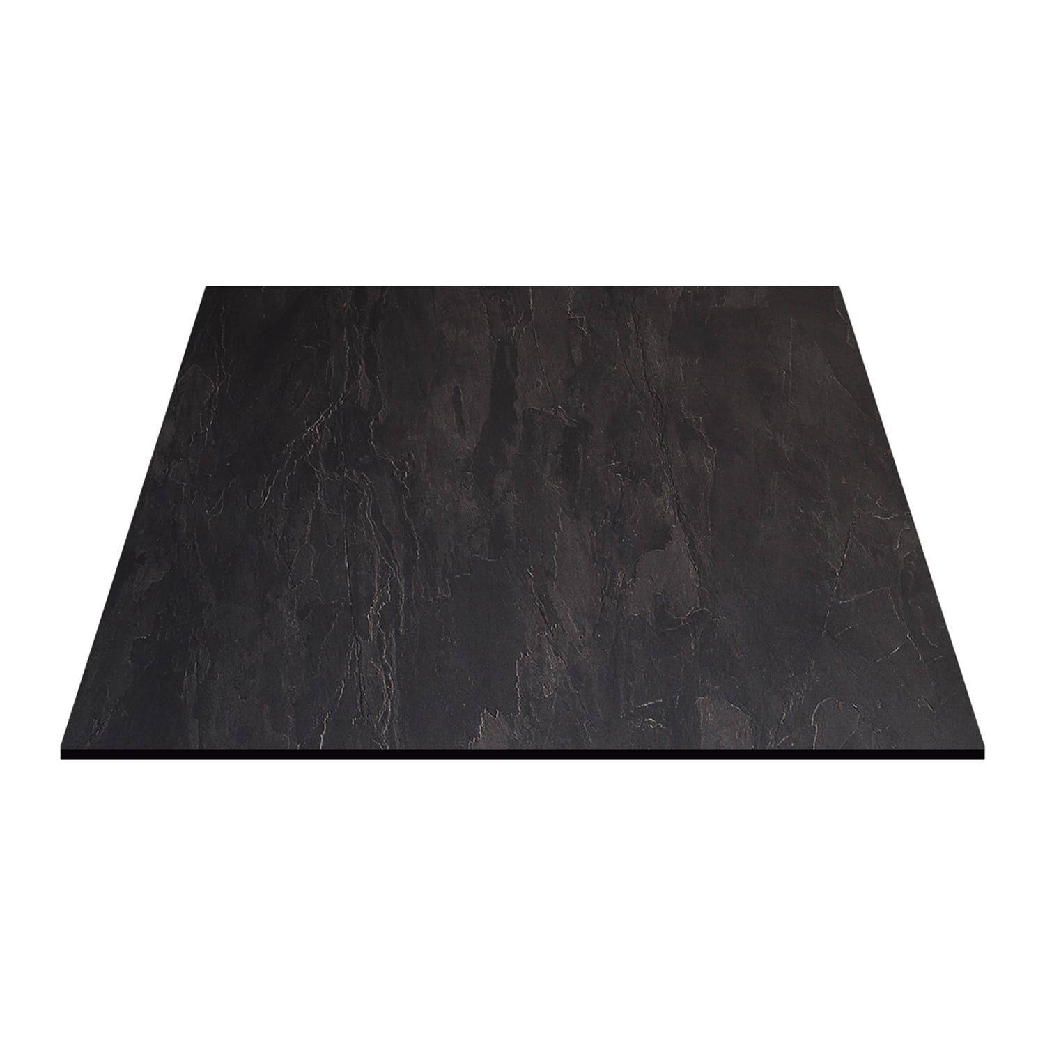 Oak Street CC3072-RS-NO HOLE 30 x 72 Rectangular Laminate Table Top, Raven Slate, Black, 0.47 in