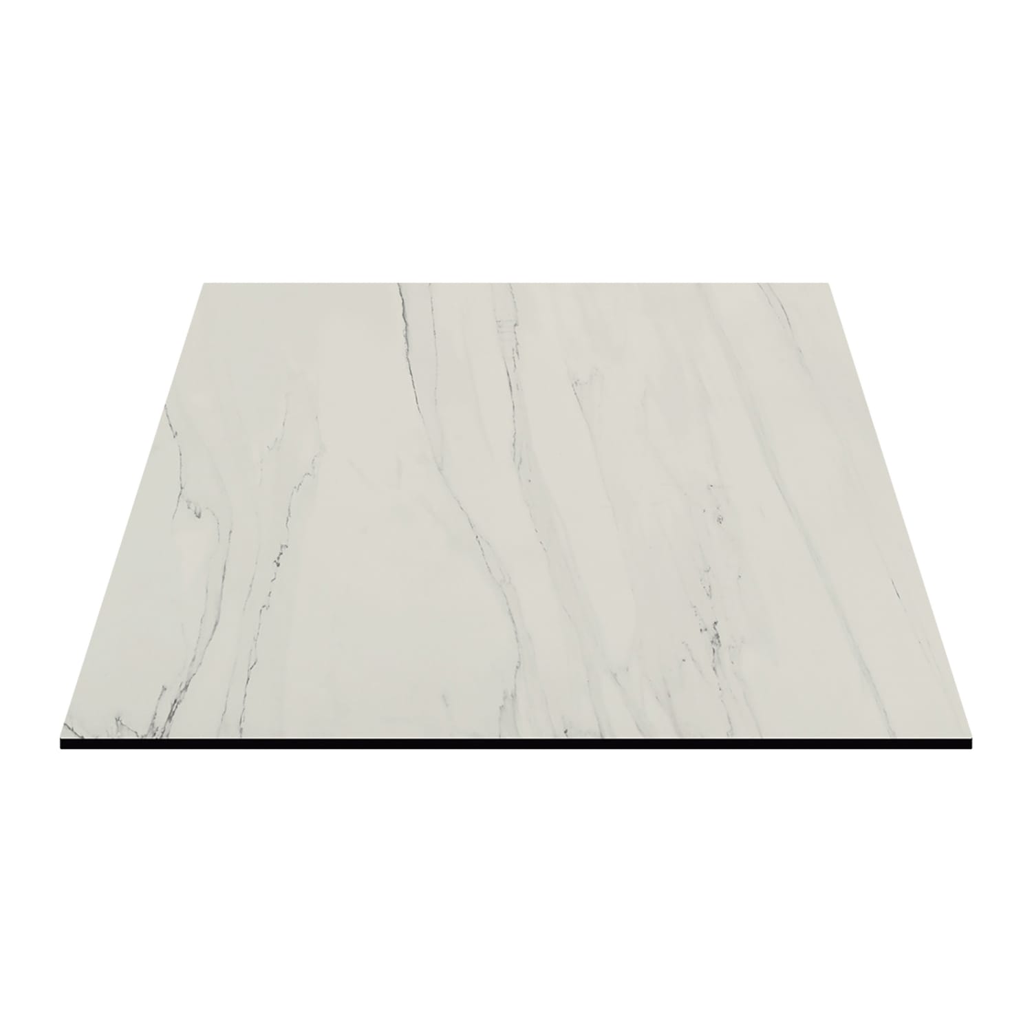 Oak Street CC3072-MM-NO HOLE 30 x 72 Rectangular Laminate Table Top, Modern Marble, White, 0.47 in