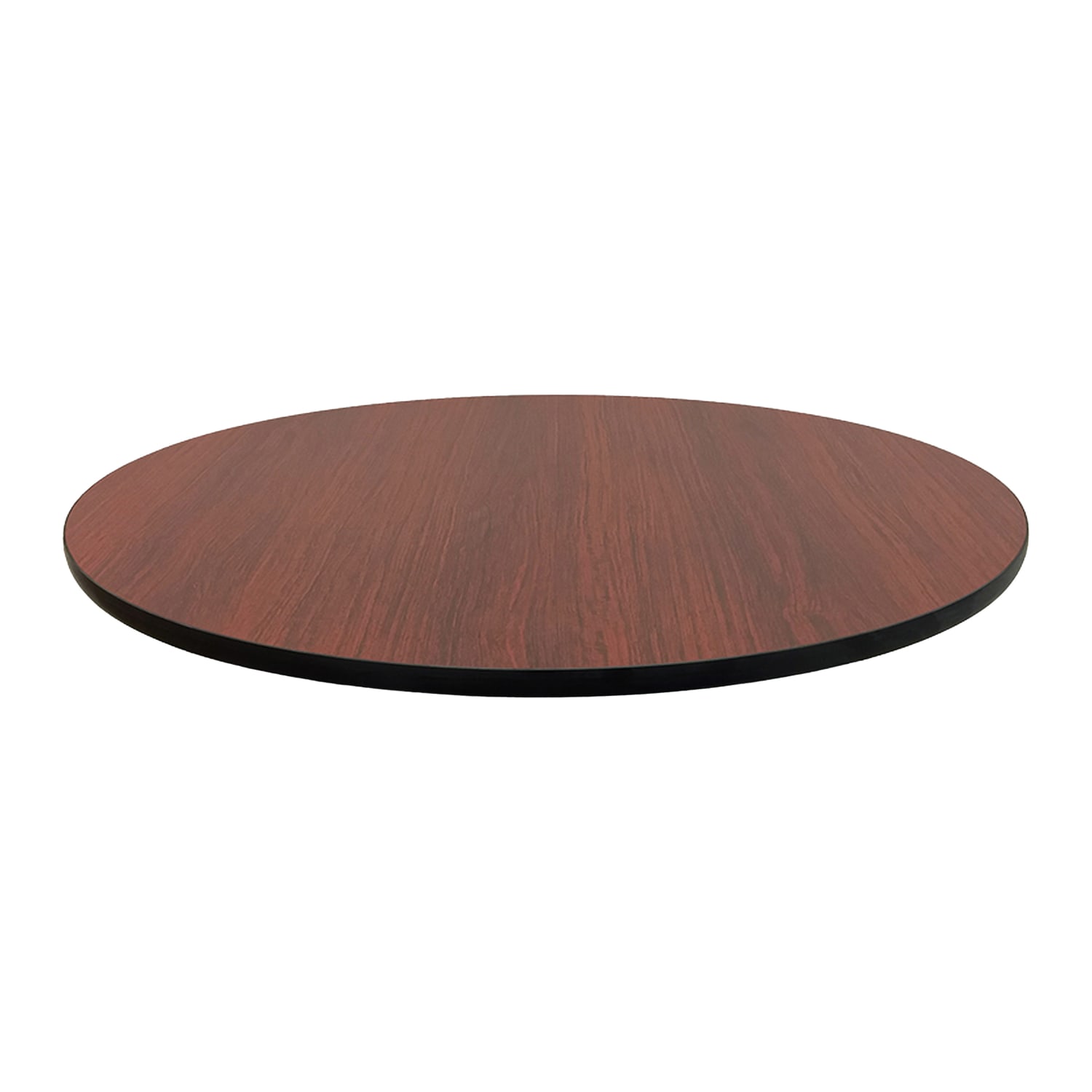 Oak Street MB30ROUND 30 Round Reversible Laminate Table Top, Mahogany/Black, Multi-Colored, 1 in