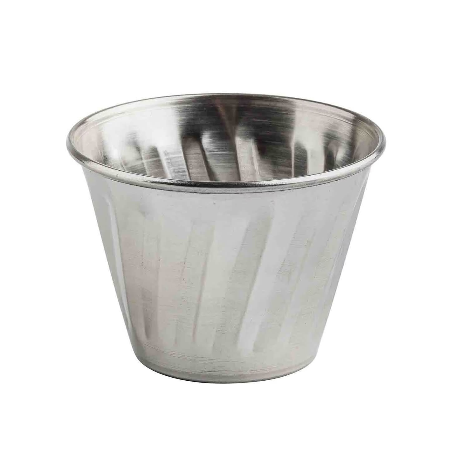 Tablecraft 13052 2 1/2 oz Round Ramekin - Stainless Steel, Case of 12