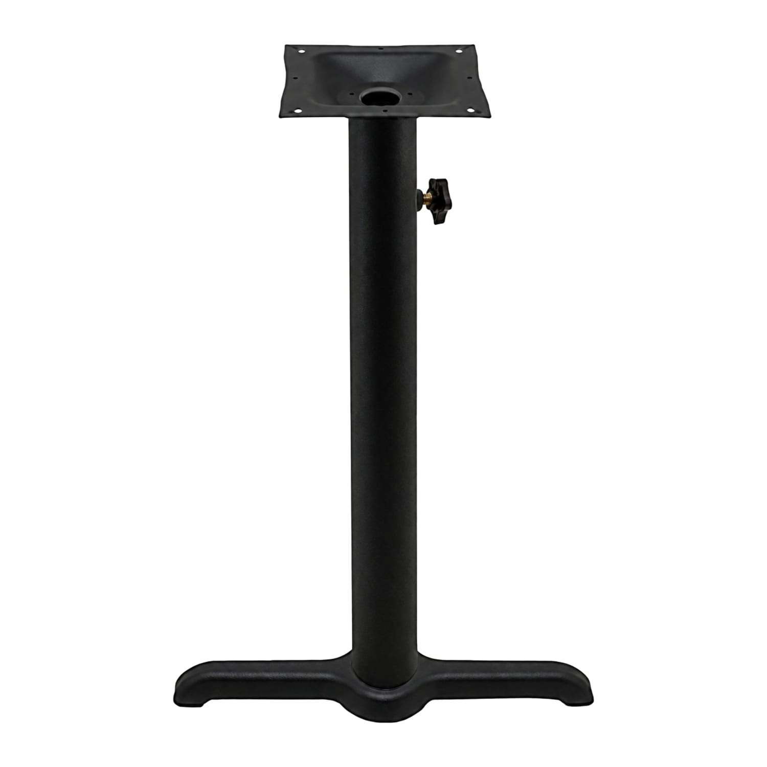 Oak Street OD-B522-STD 28 3/4H Dining Height Table Base - 3 Column, 5 x 22 T Base Spread, Black