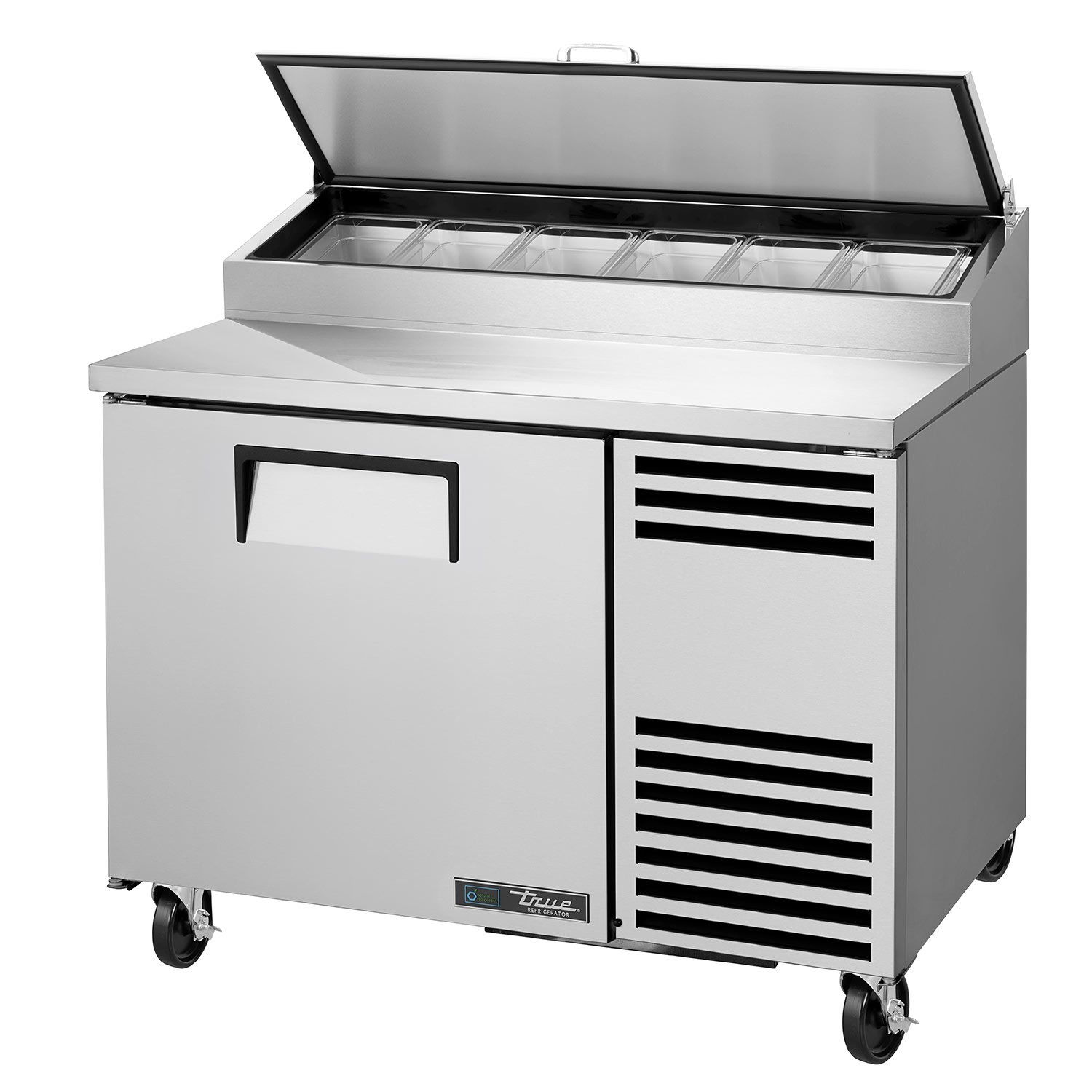 True TPP-AT-44-HC~HGTP-LP 44 5/8 Pizza Prep Table w/ Refrigerated Base, 115v, Stainless Steel | True Refrigeration