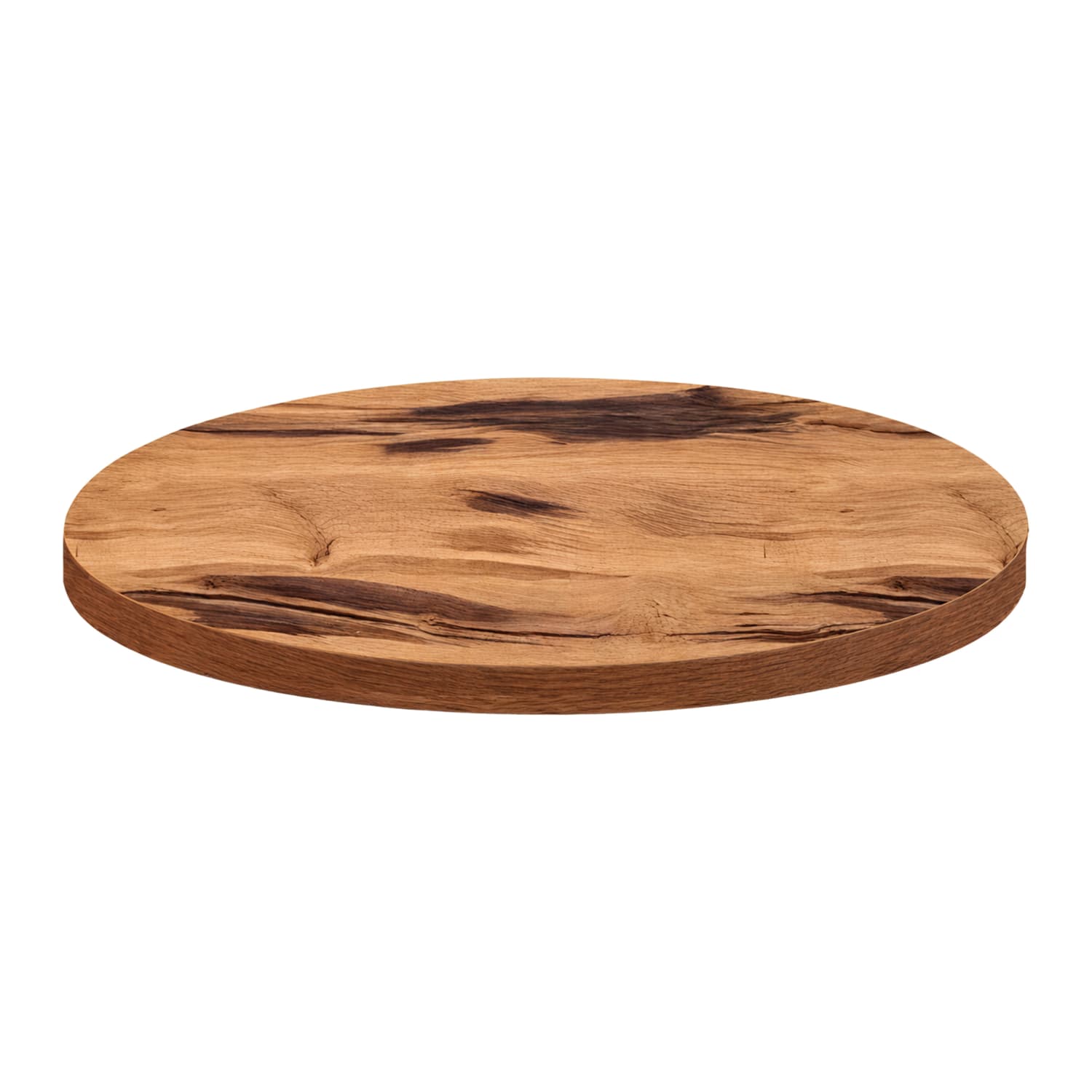 Oak Street UB30R-NH 30 Round Laminate Table Top, Natural Heartwood, Brown, 2 in