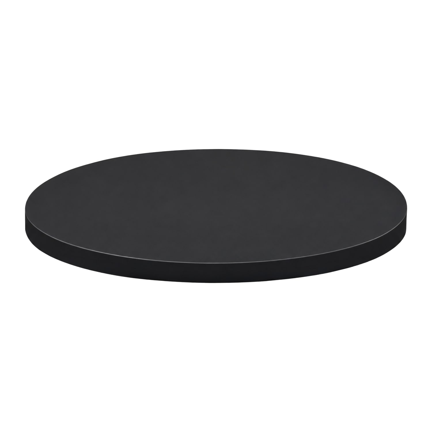 Oak Street UB30R-ON 30 Round Laminate Table Top, Onyx, Black, 2 in