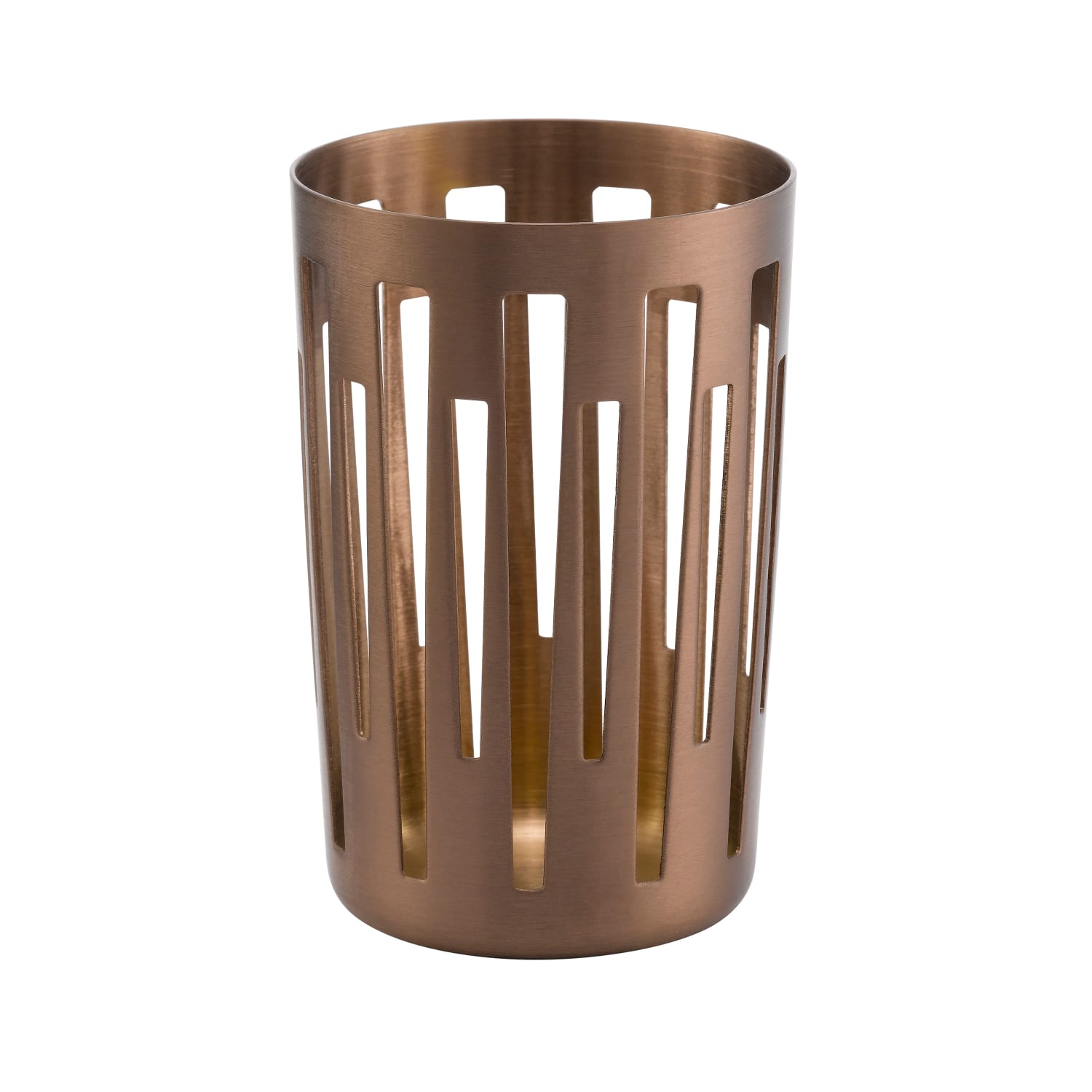 Service Ideas DB-60RG Round Breadstick Basket, 2 1/4 x 3, Stainless Steel, Rose Gold