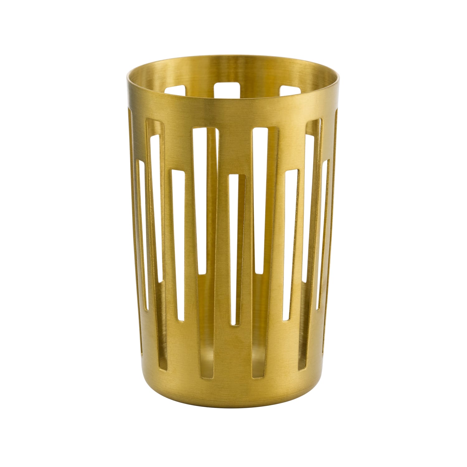 Service Ideas DB-60VG Round Breadstick Basket, 2 1/4 x 3, Stainless Steel, Vintage Gold