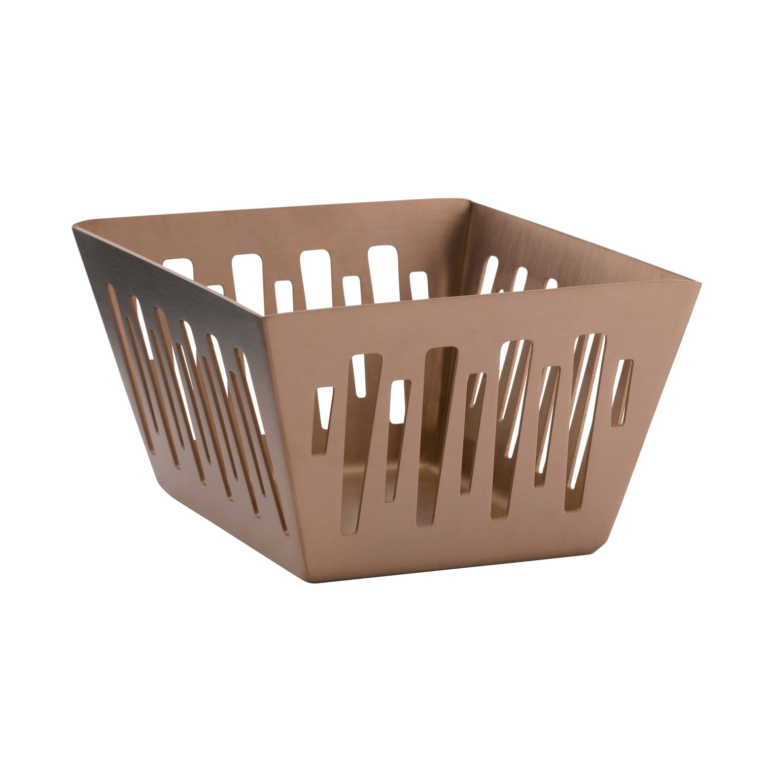 Service Ideas DB-61RG Rectangle Bread Basket, 3 3/4 x 4 3/4 x 2 1/4, Stainless Steel, Rose Gold